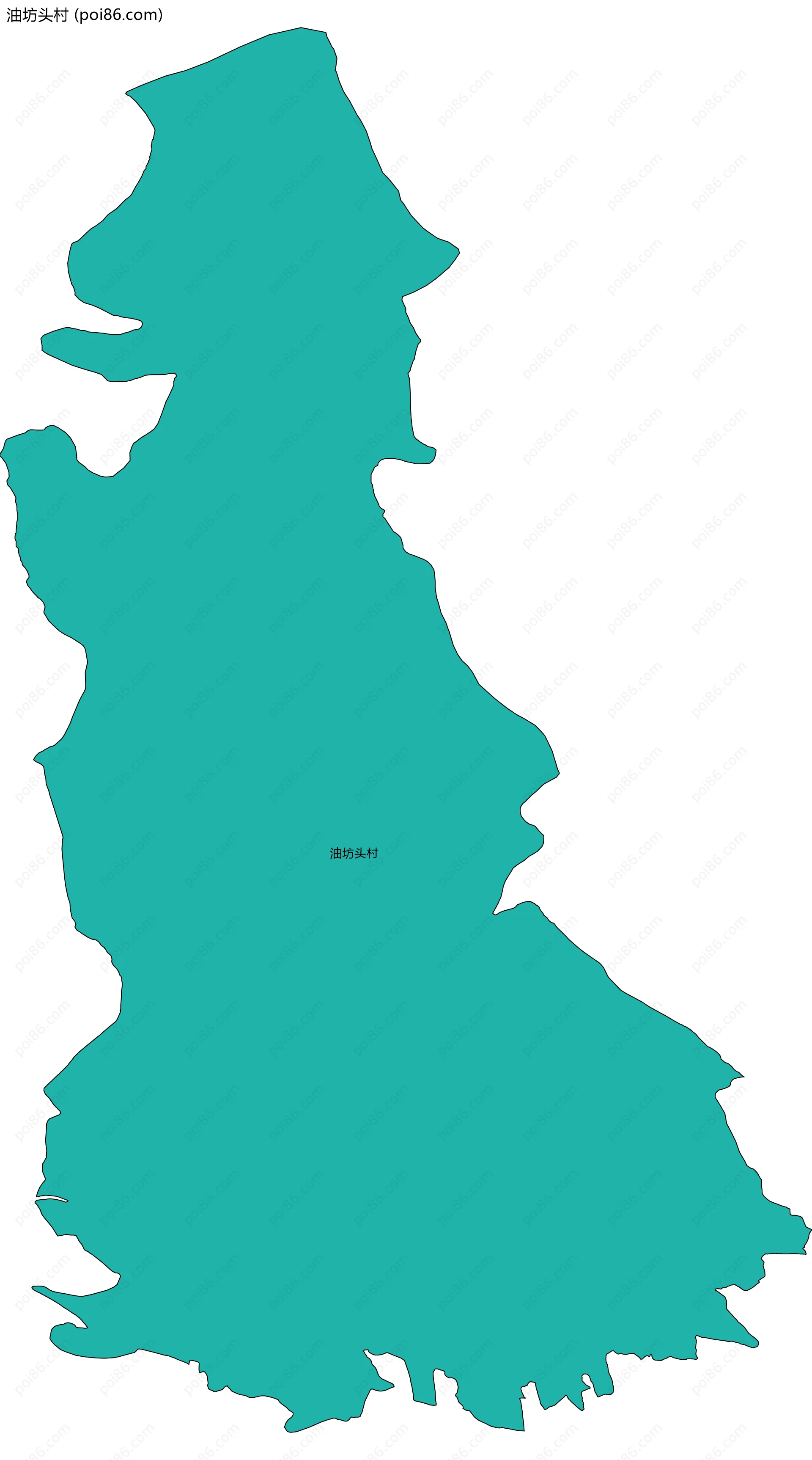 油坊头村边界地图