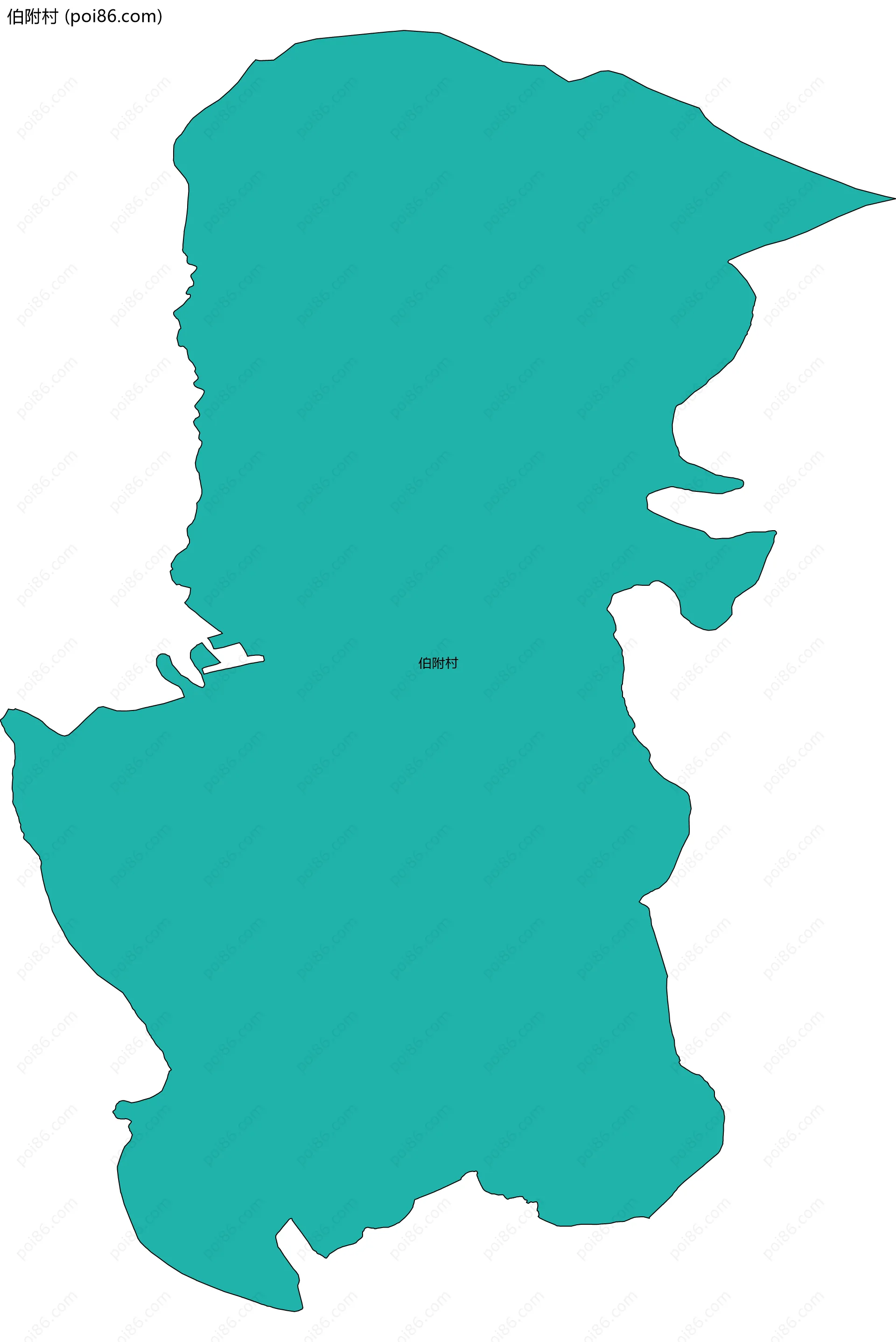 伯附村边界地图