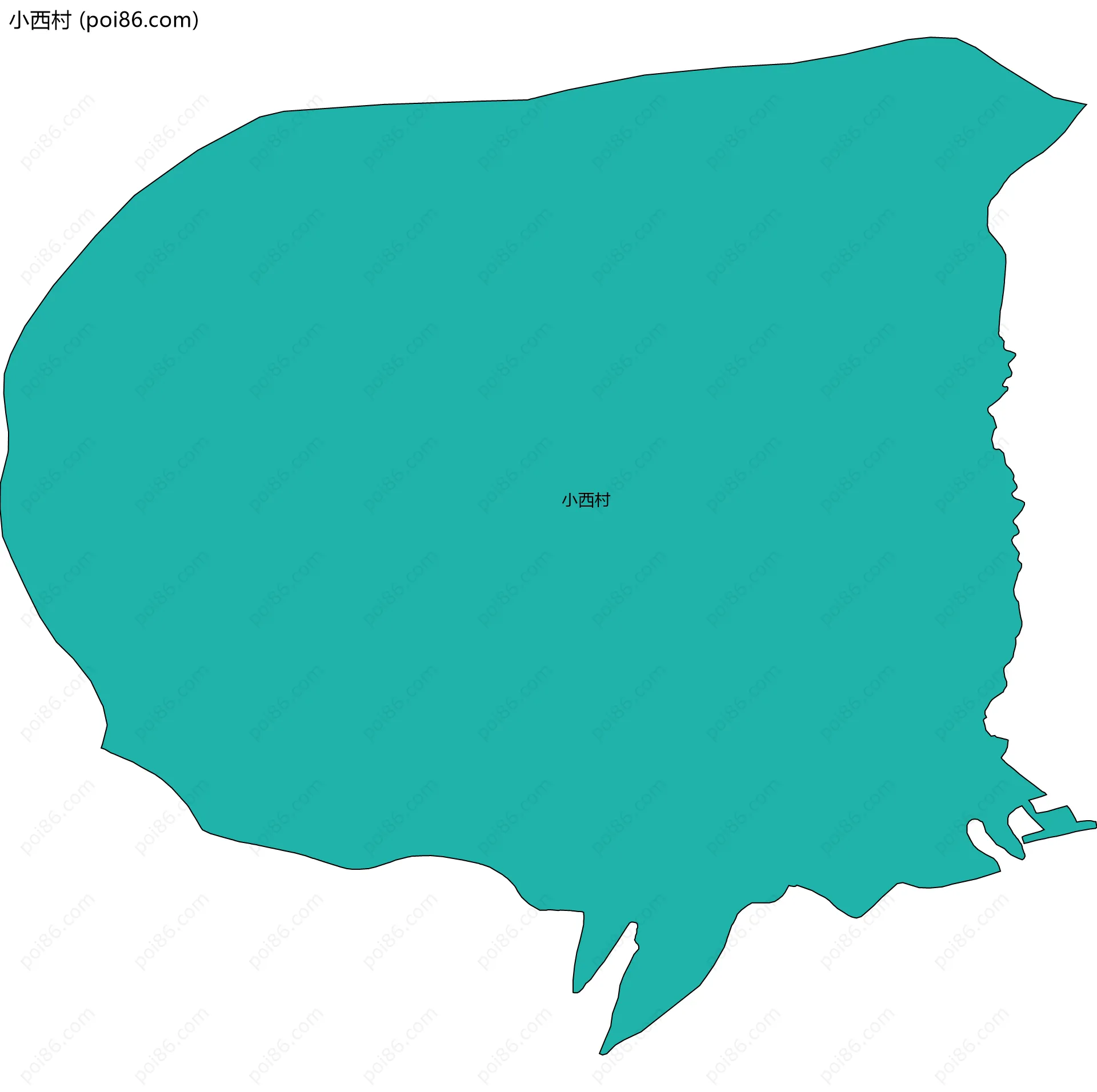 小西村边界地图