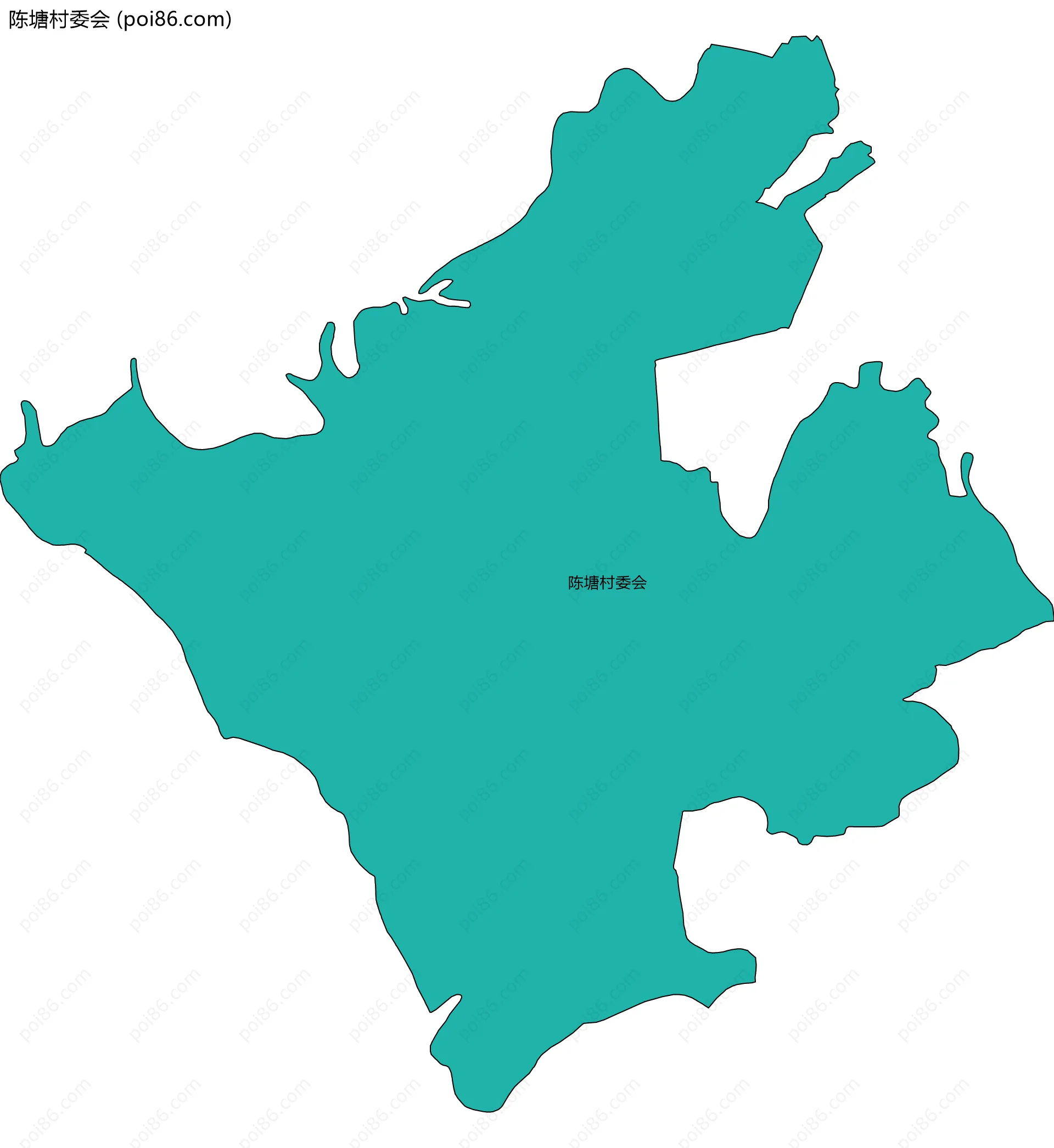 陈塘村委会边界地图