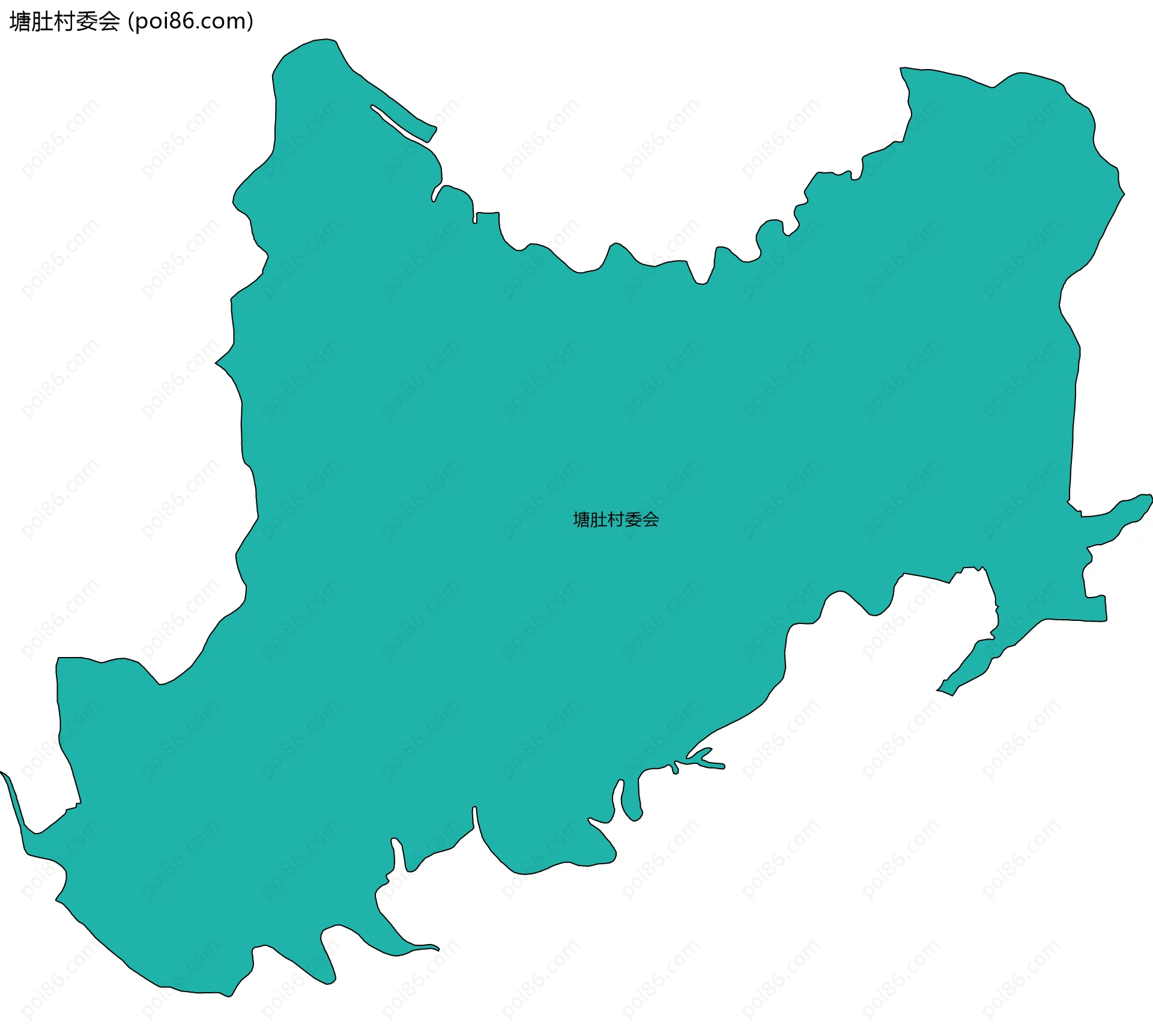 塘肚村委会边界地图
