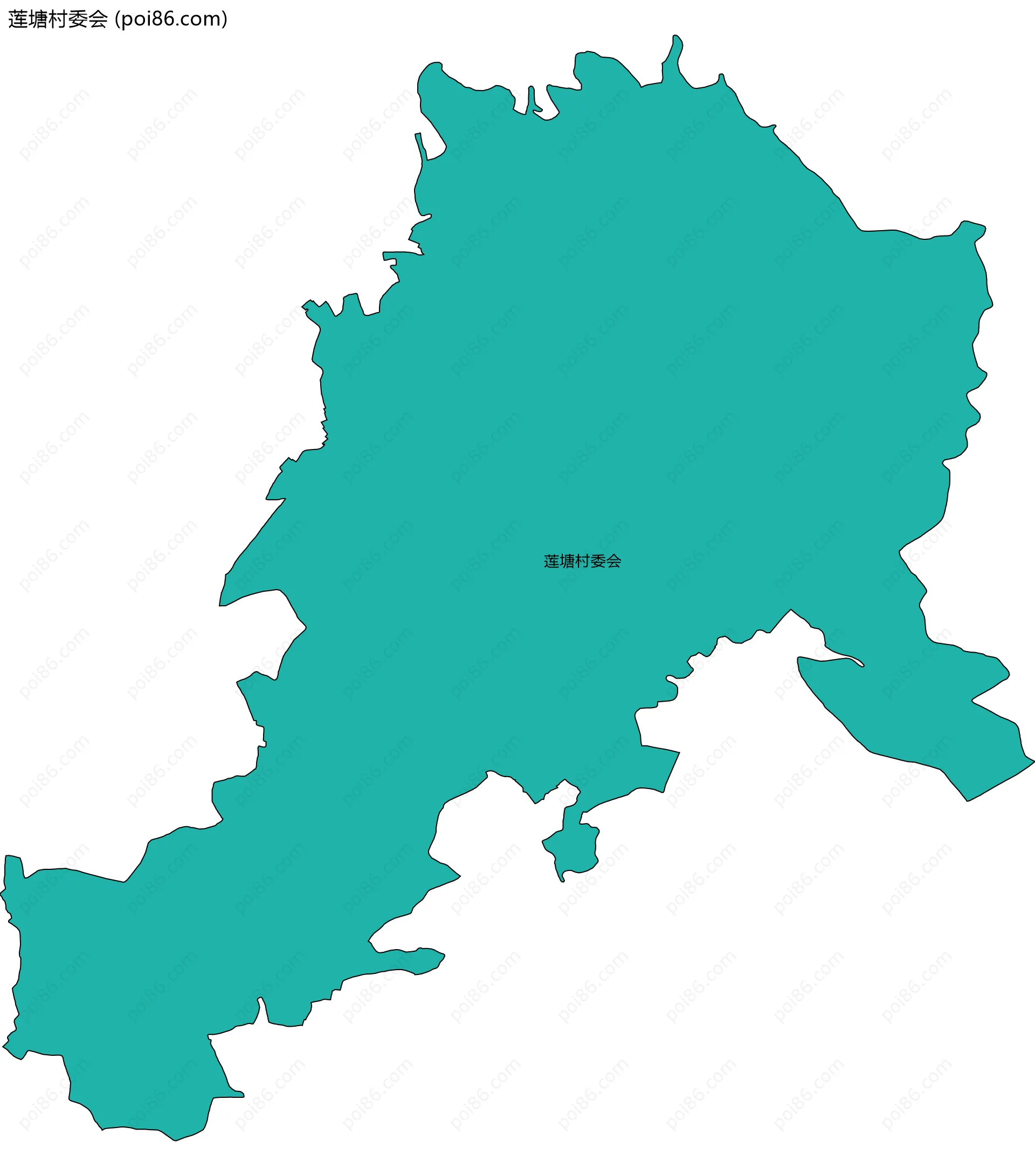 莲塘村委会边界地图
