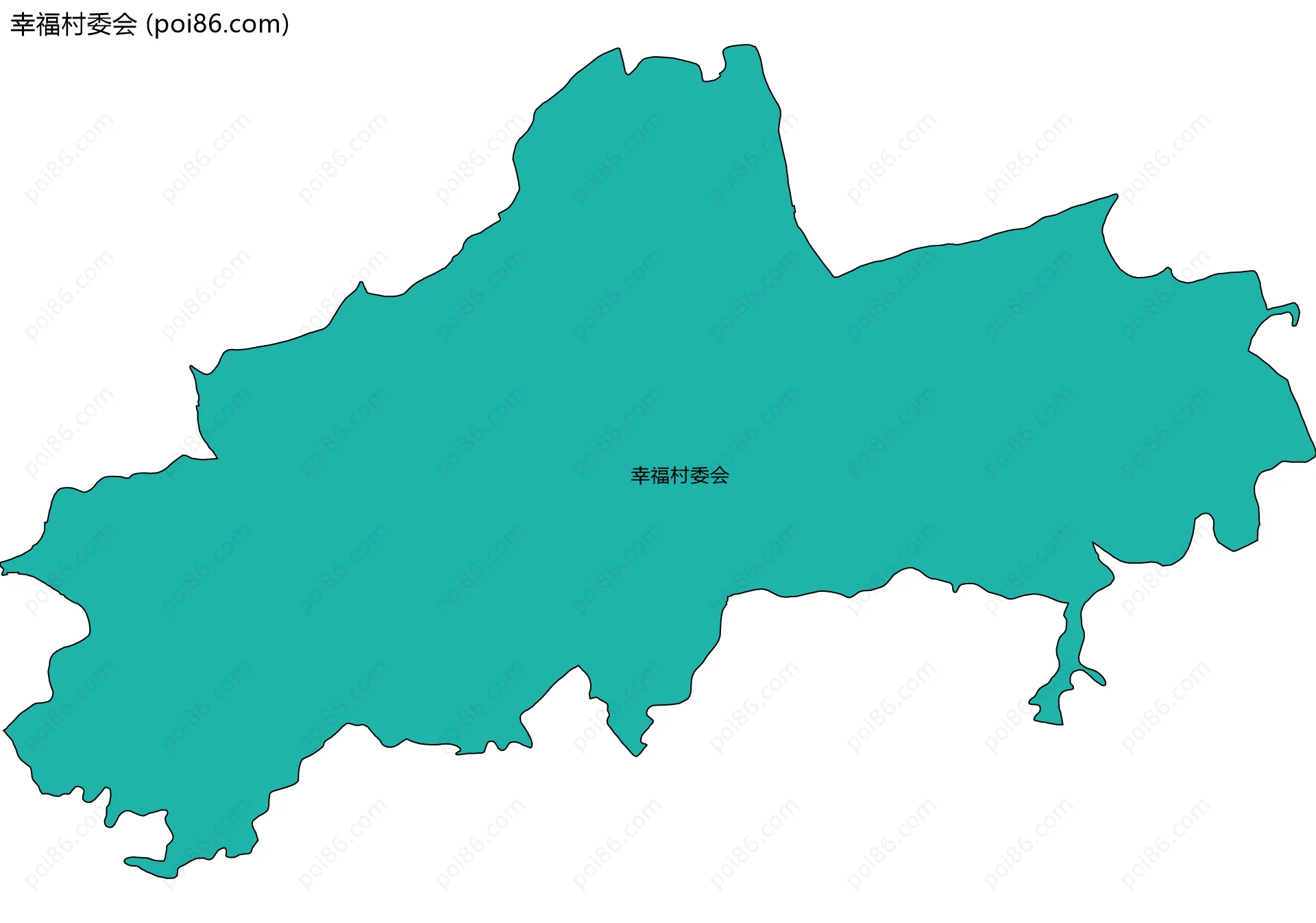 幸福村委会边界地图