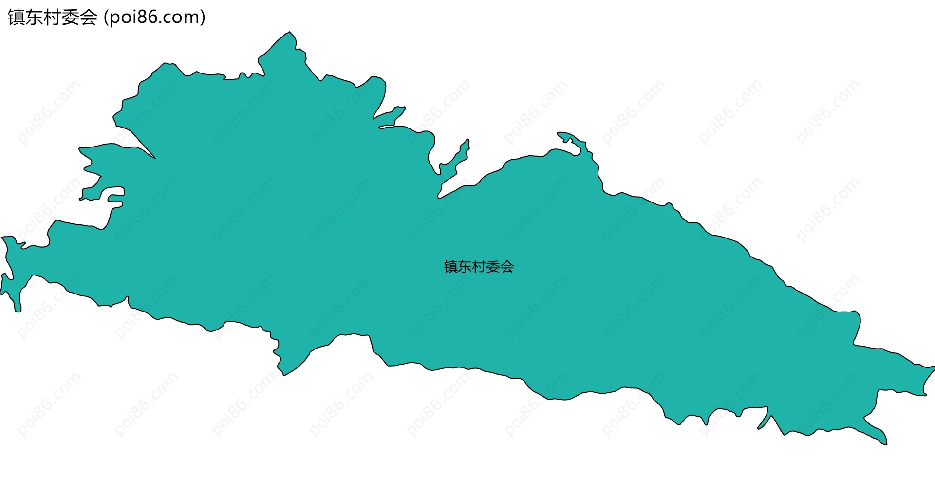 镇东村委会边界地图