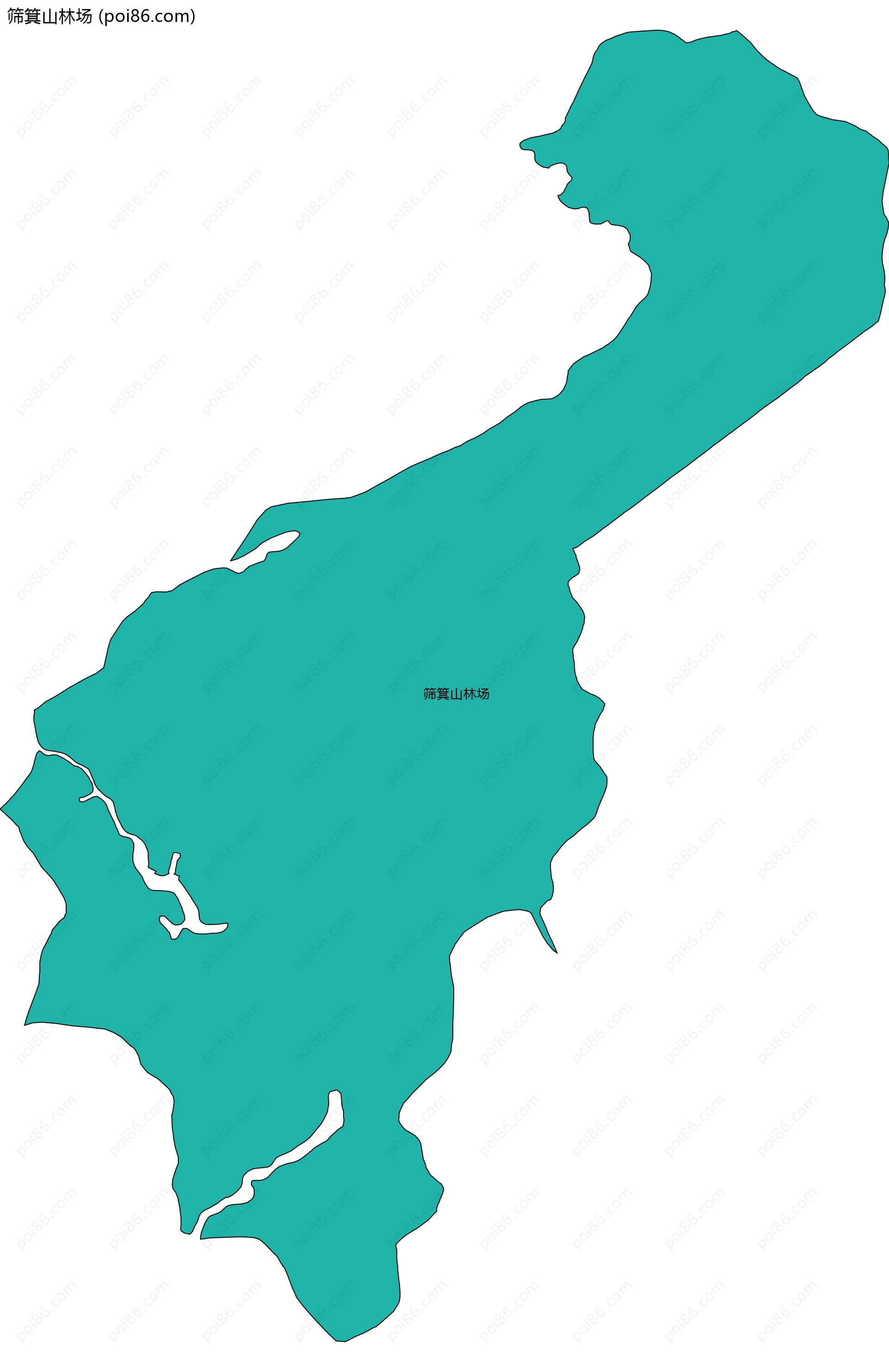 筛箕山林场边界地图