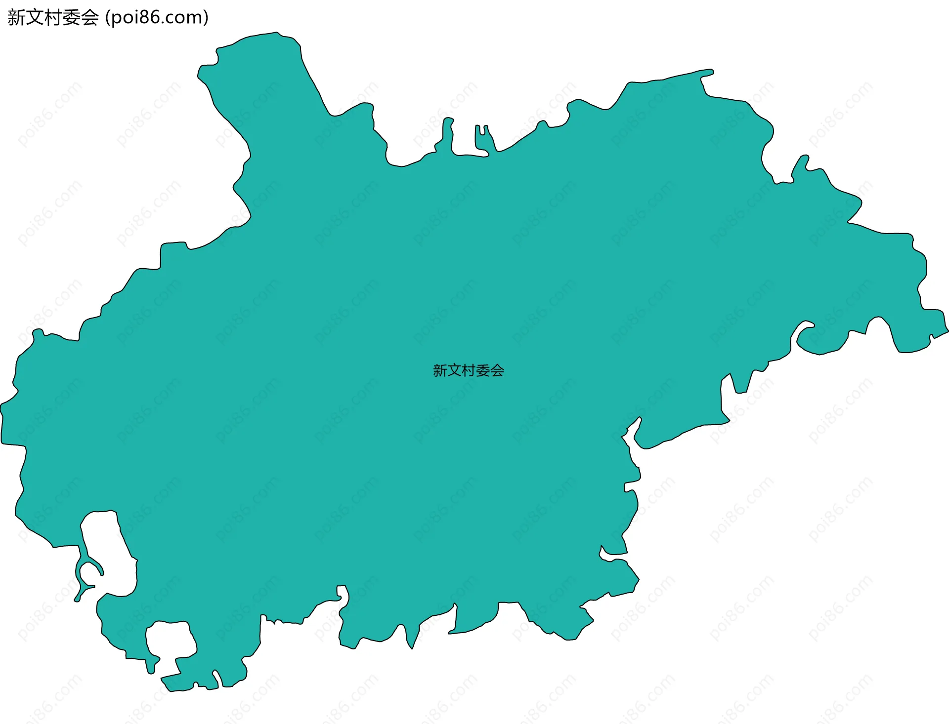 新文村委会边界地图