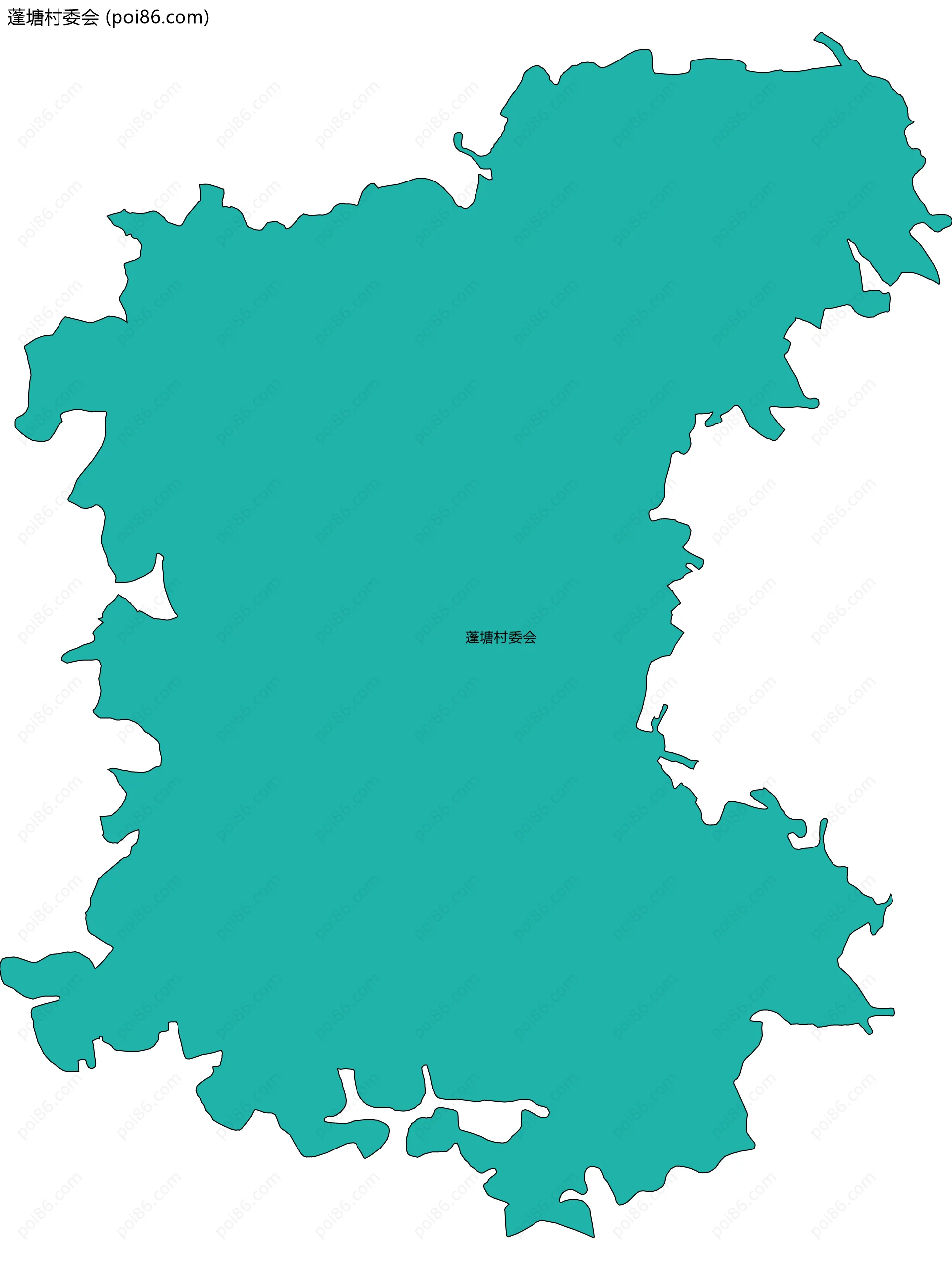 蓬塘村委会边界地图