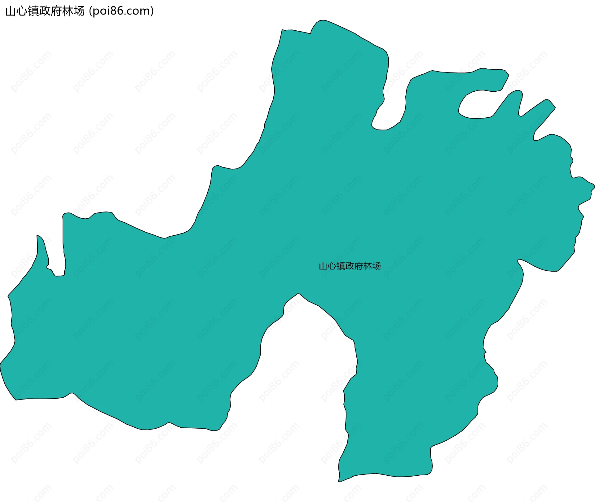山心镇政府林场边界地图