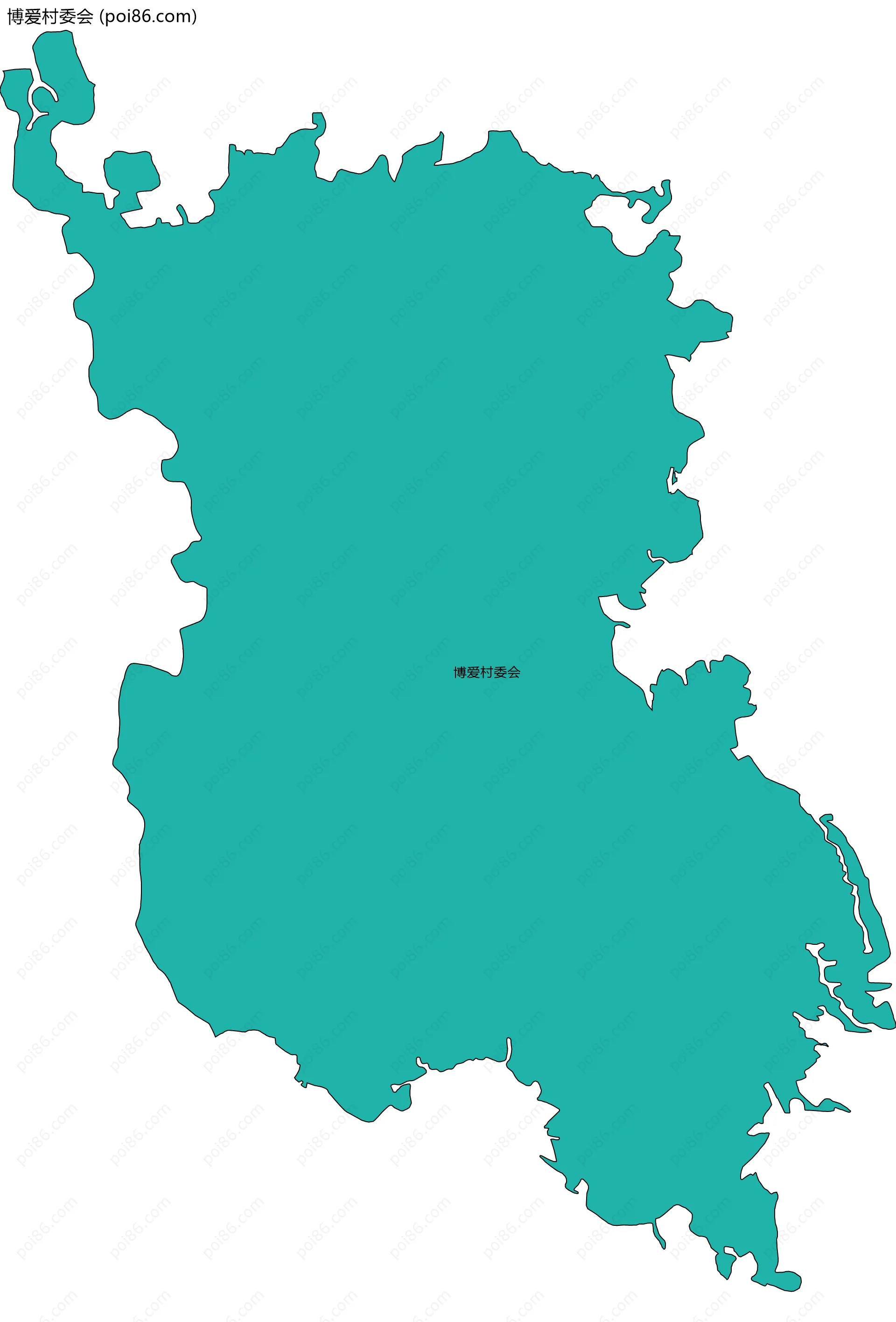 博爱村委会边界地图