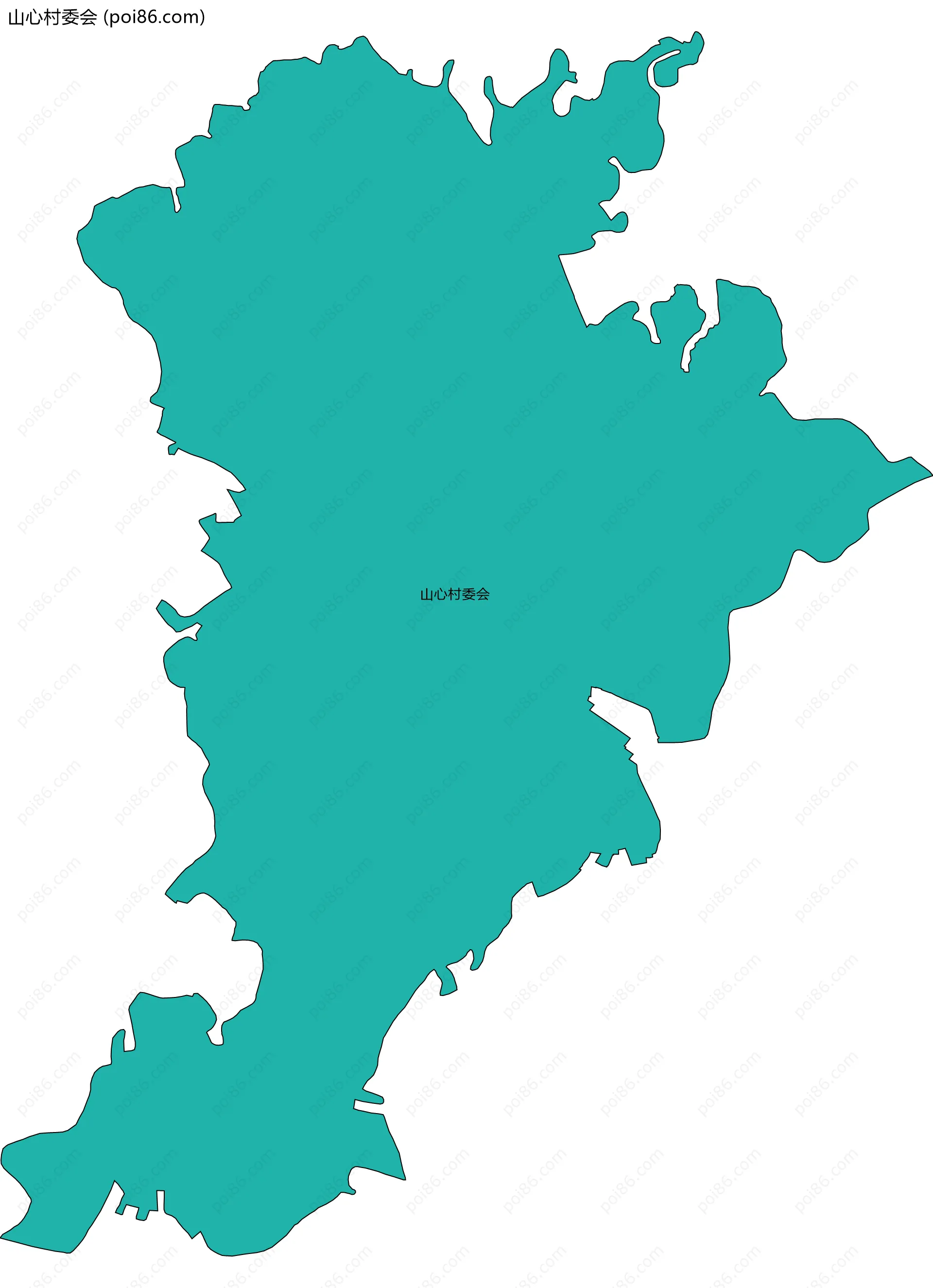 山心村委会边界地图