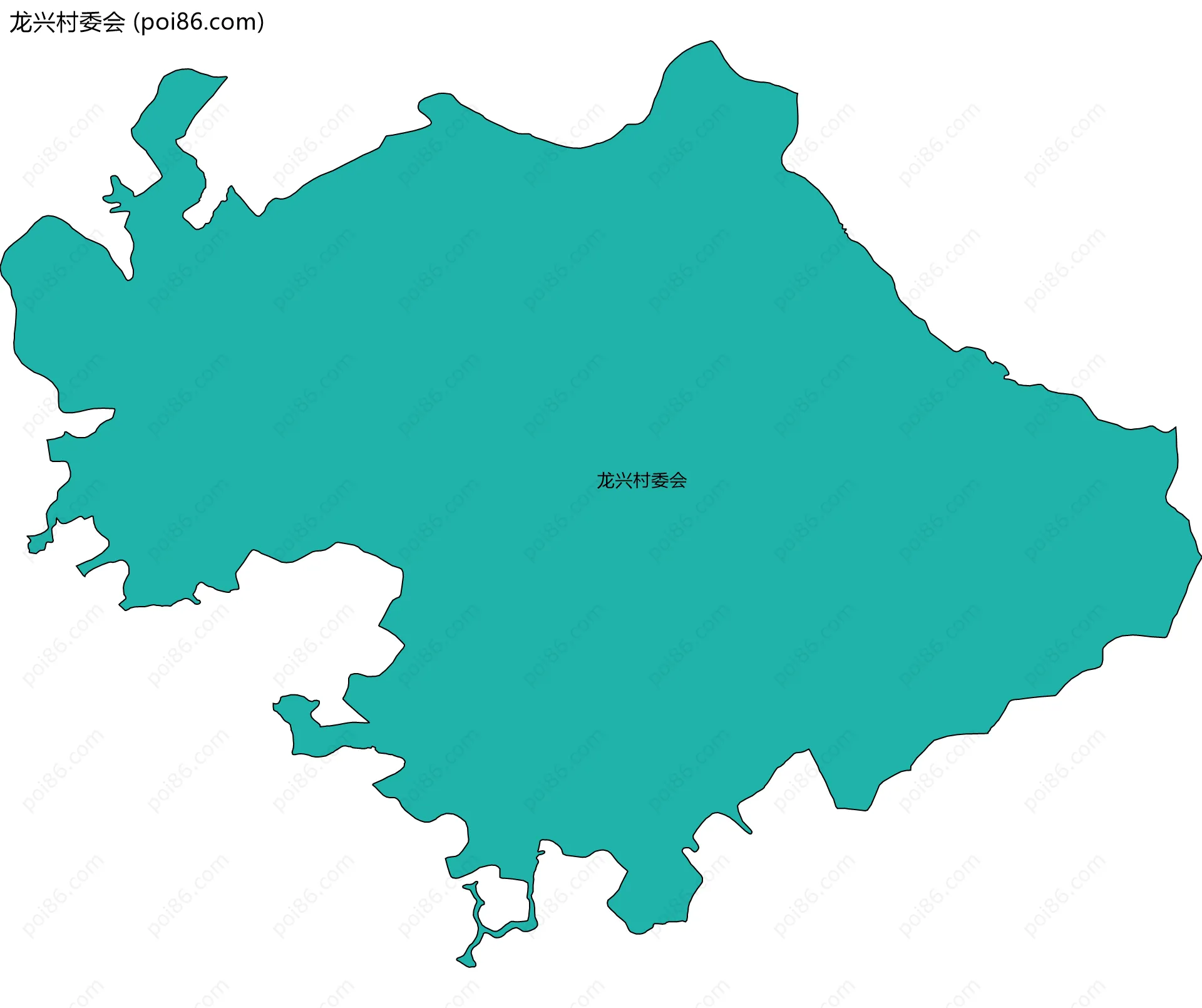 龙兴村委会边界地图