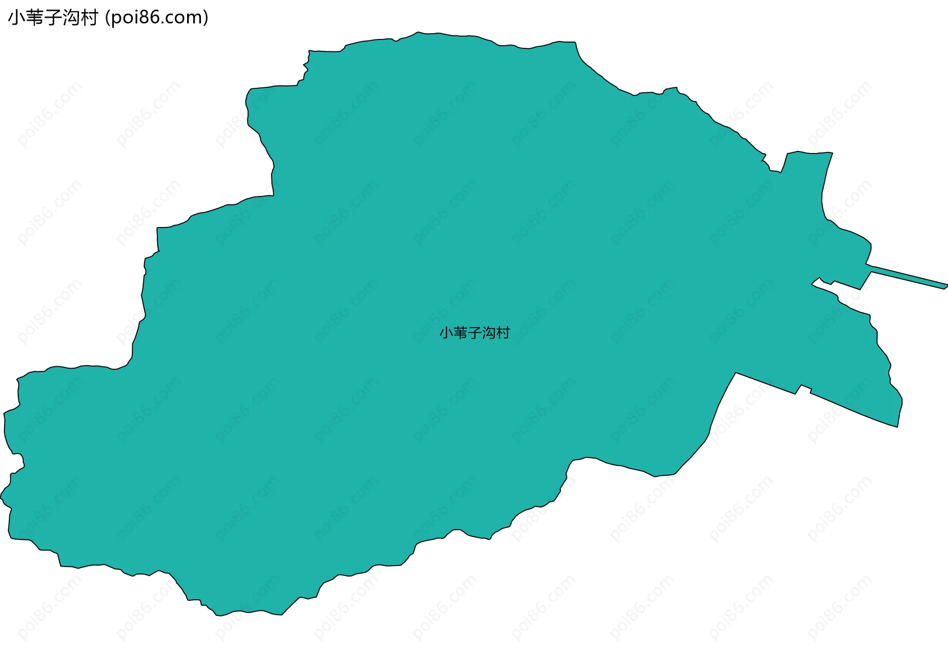 小苇子沟村边界地图