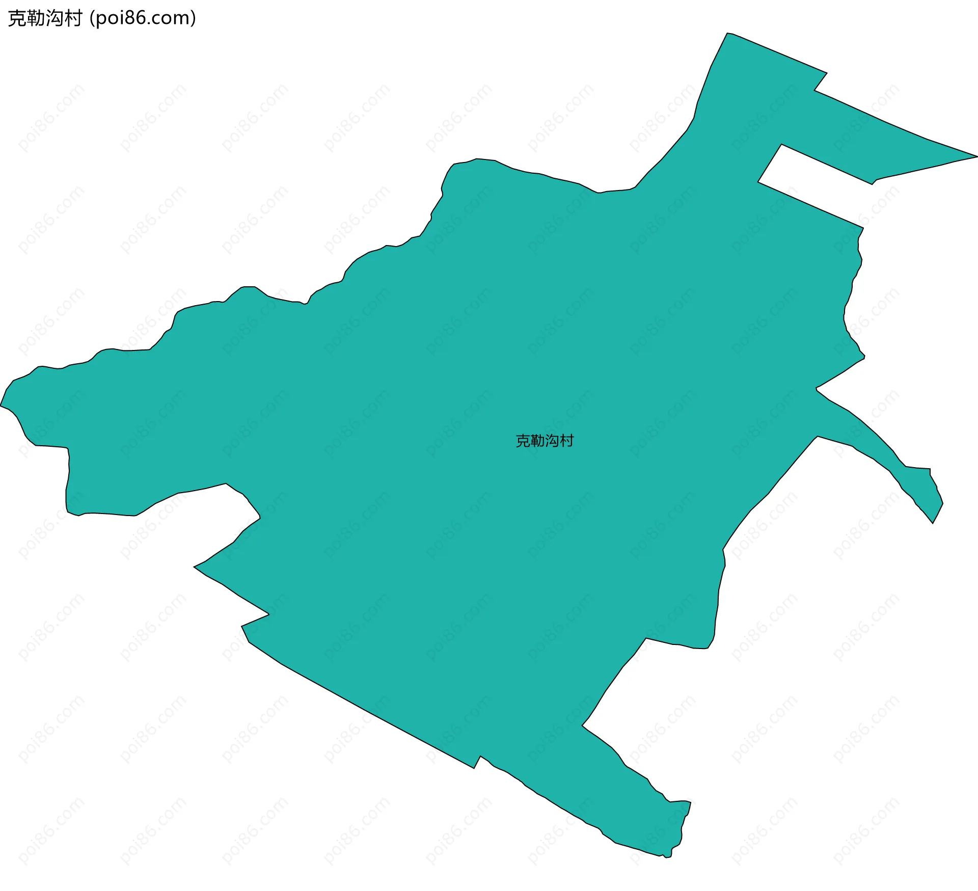 克勒沟村边界地图