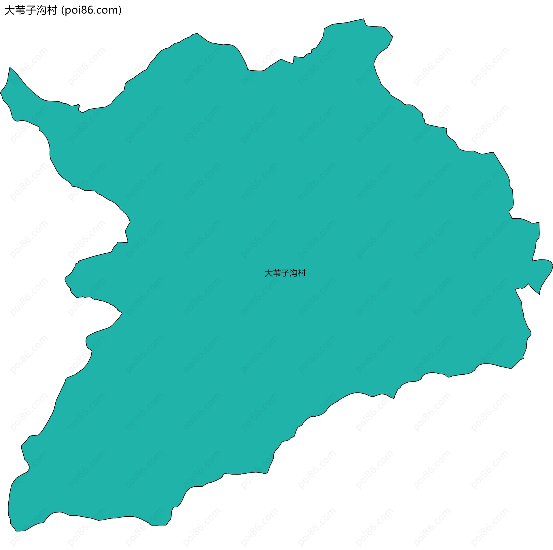 大苇子沟村边界地图