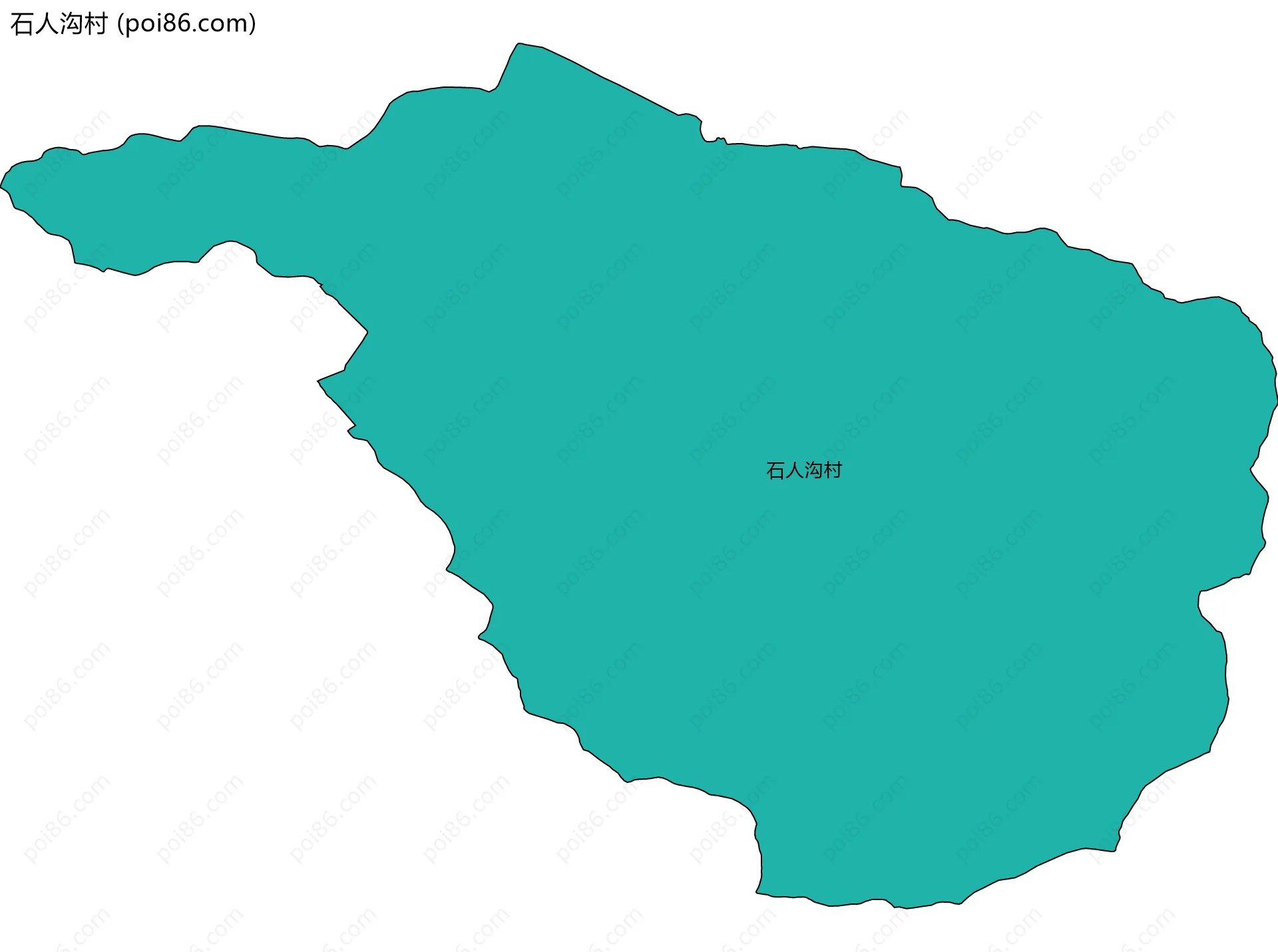 石人沟村边界地图