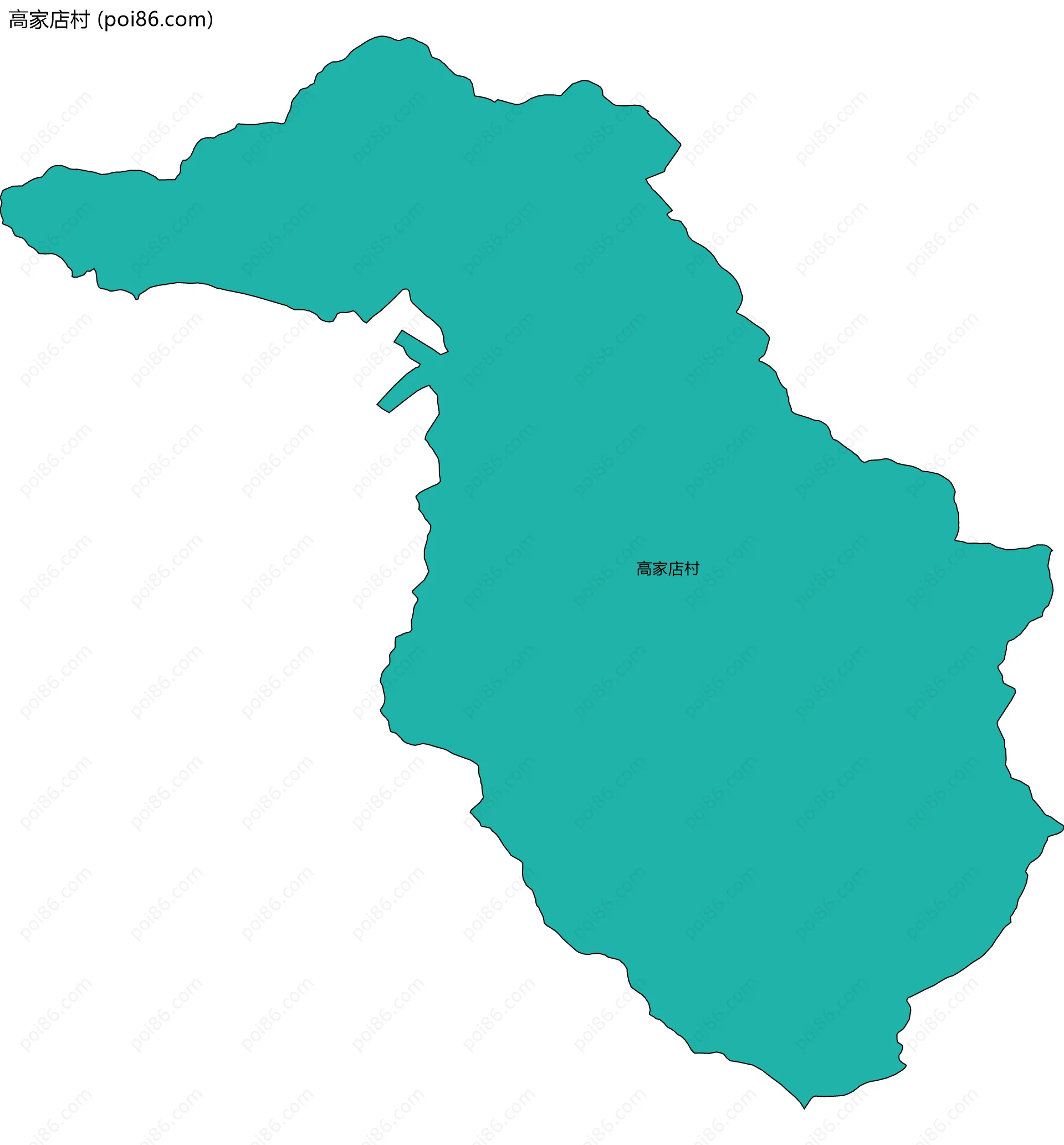 高家店村边界地图