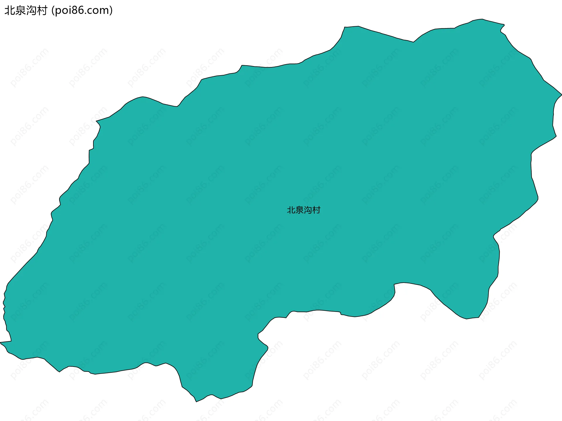 北泉沟村边界地图