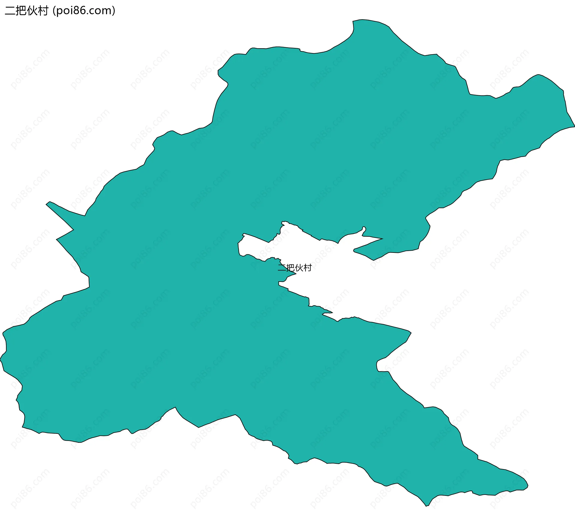 二把伙村边界地图