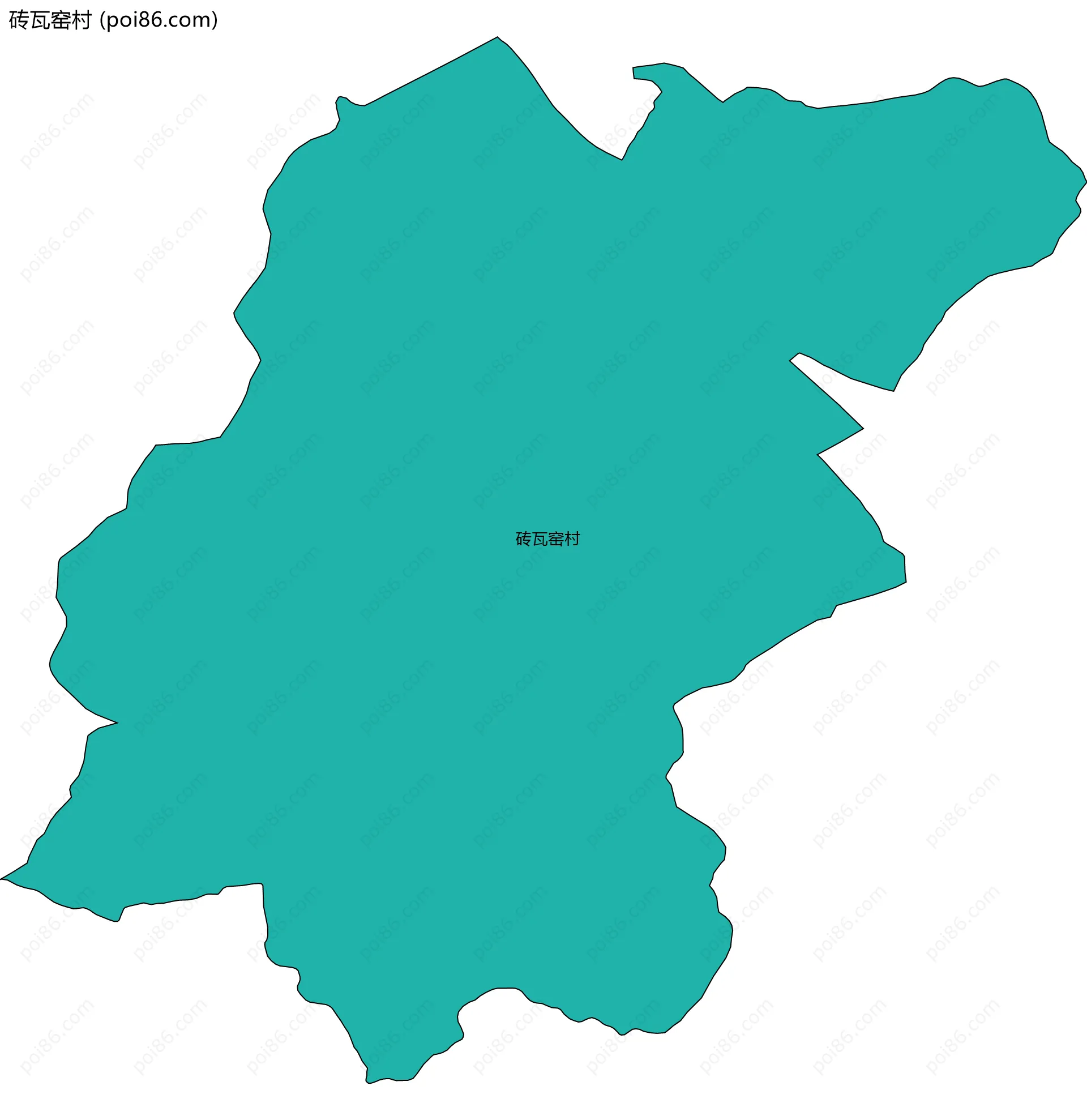 砖瓦窑村边界地图