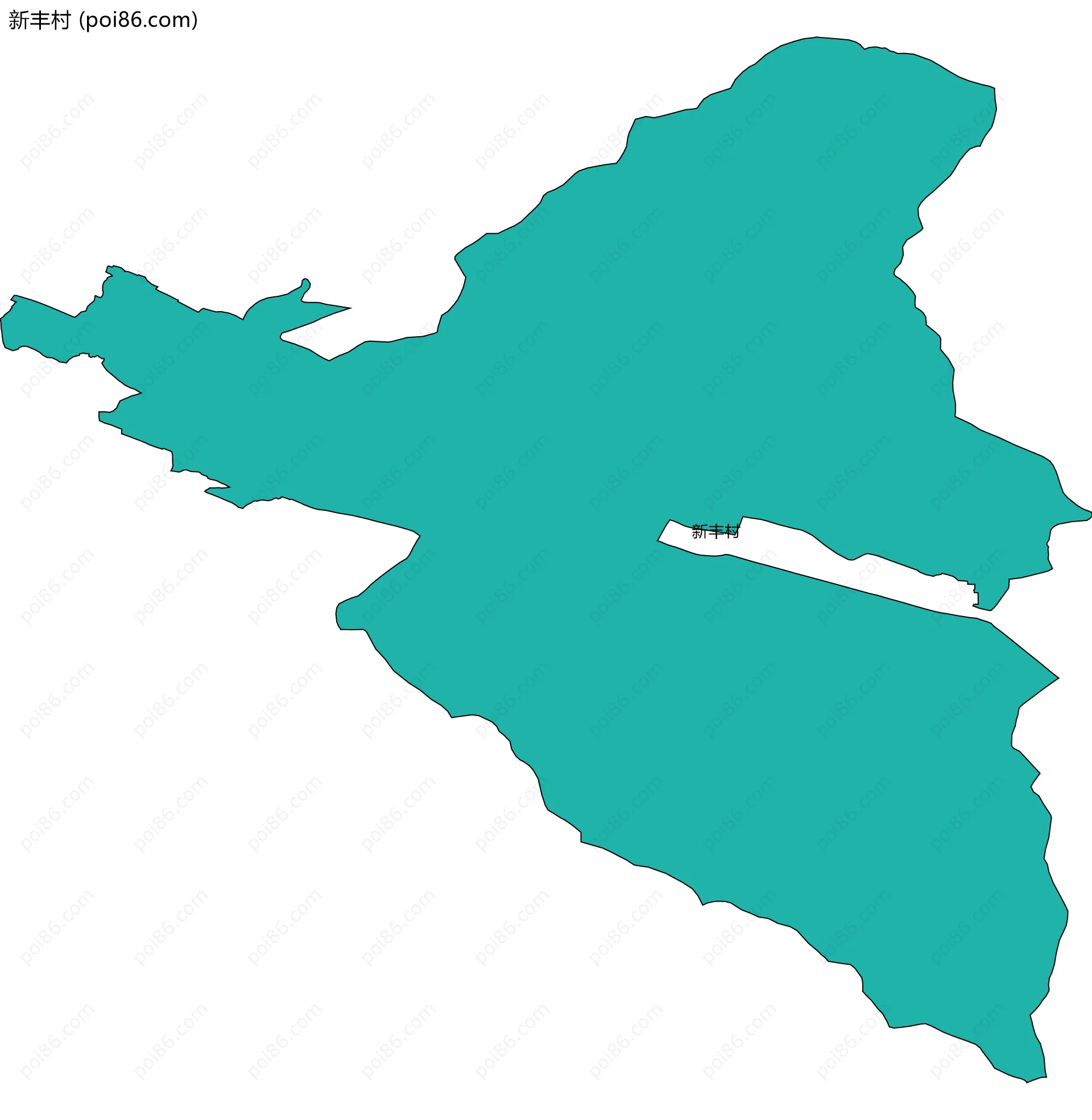 新丰村边界地图