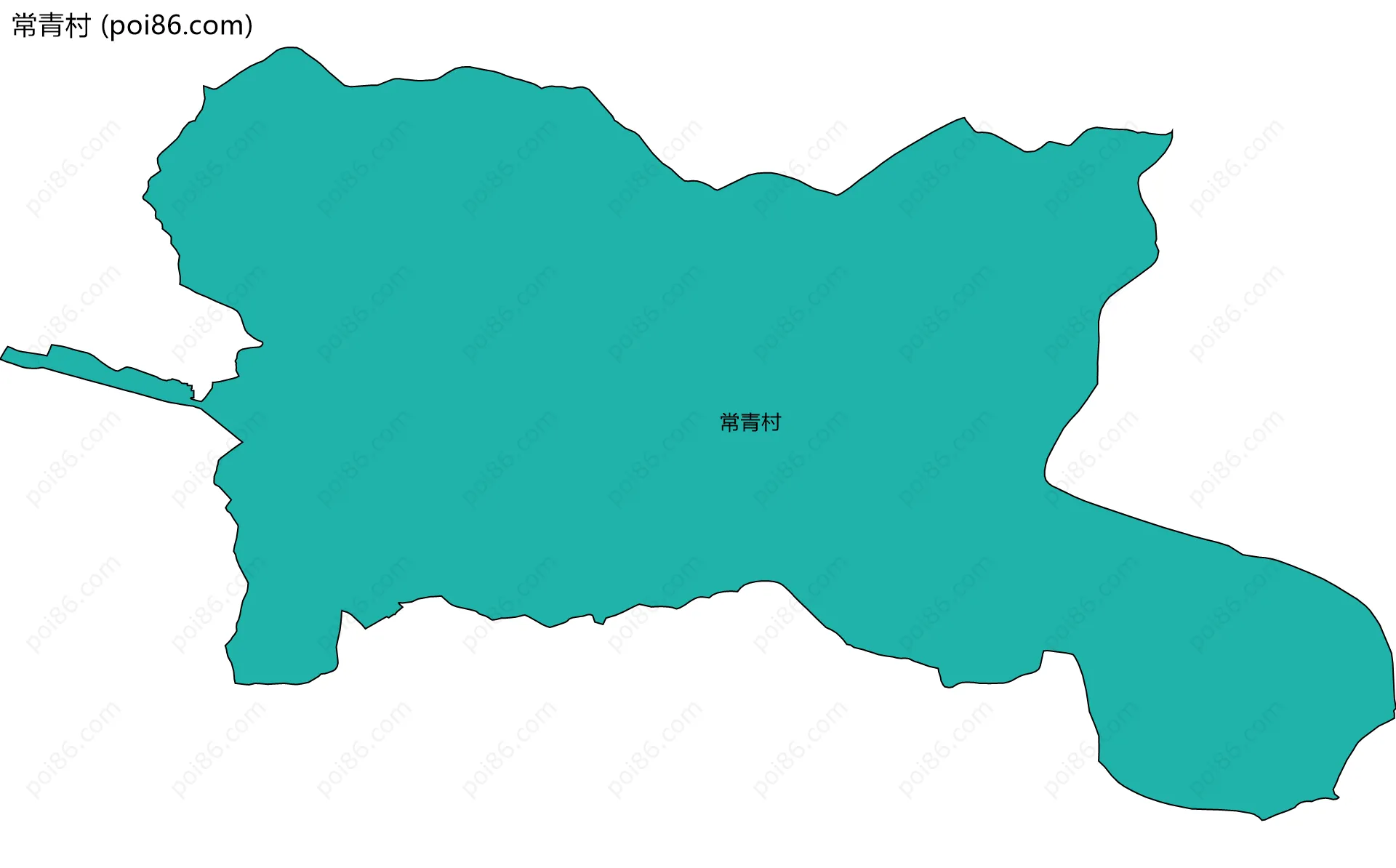 常青村边界地图