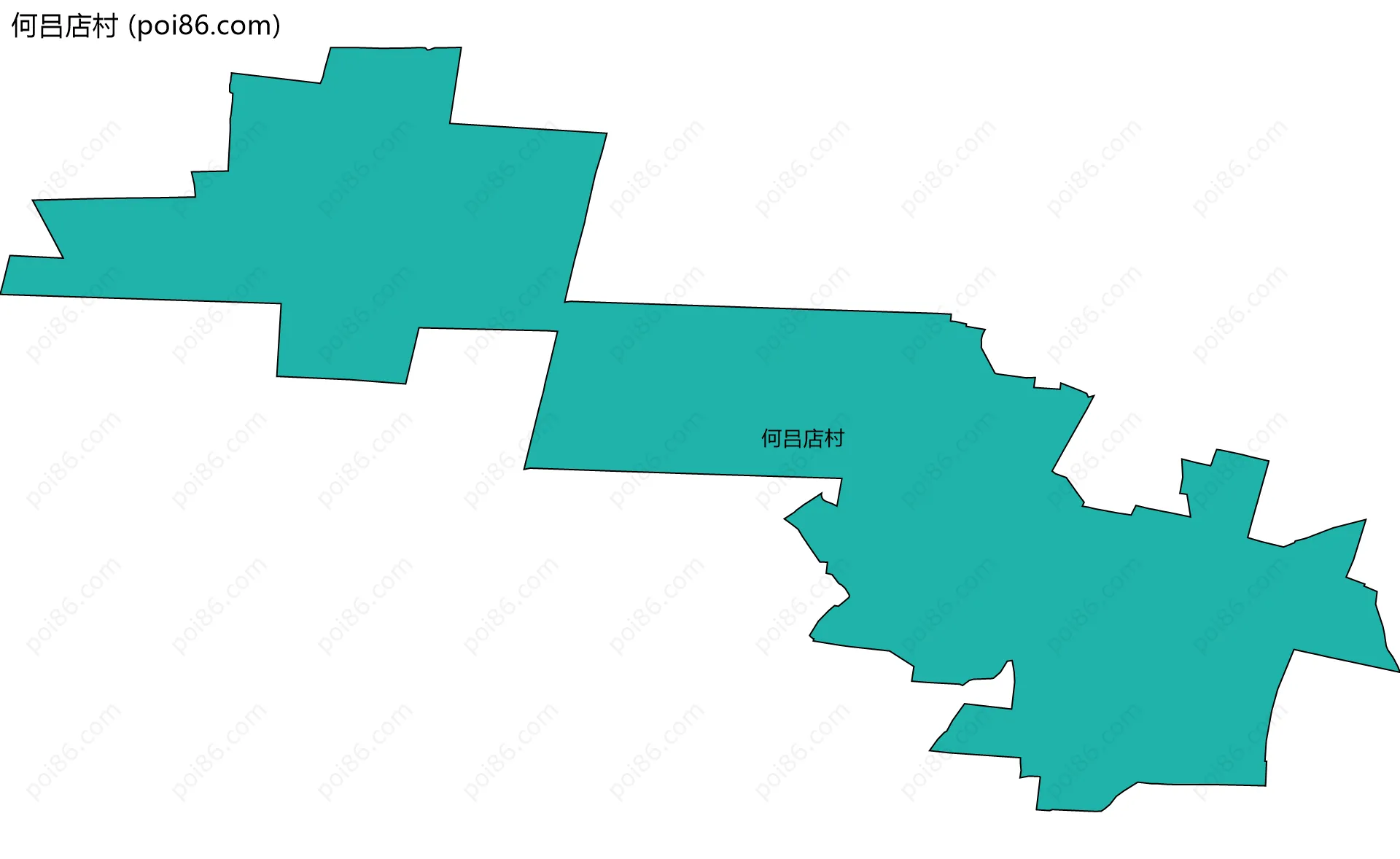 何吕店村边界地图
