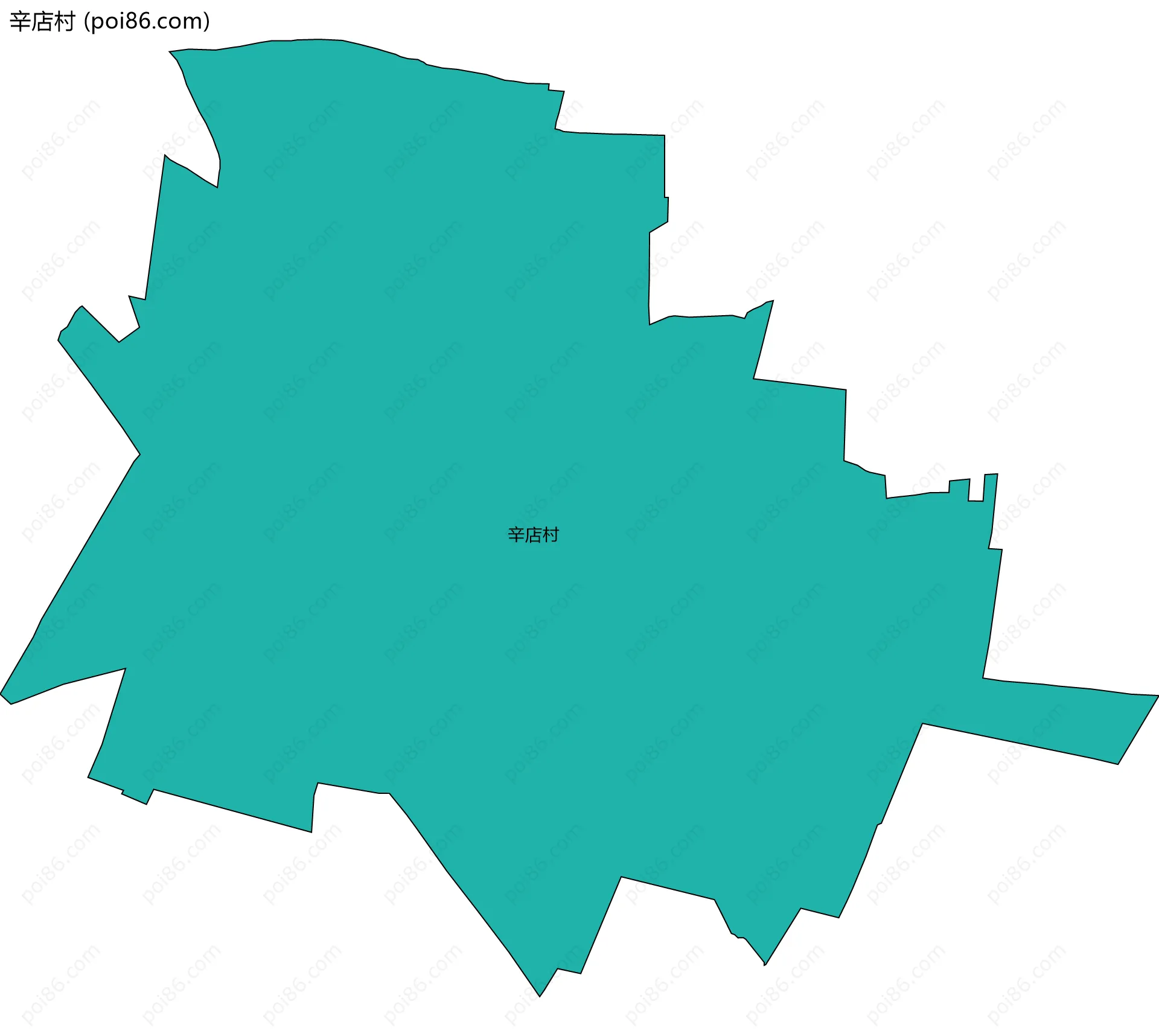 辛店村边界地图