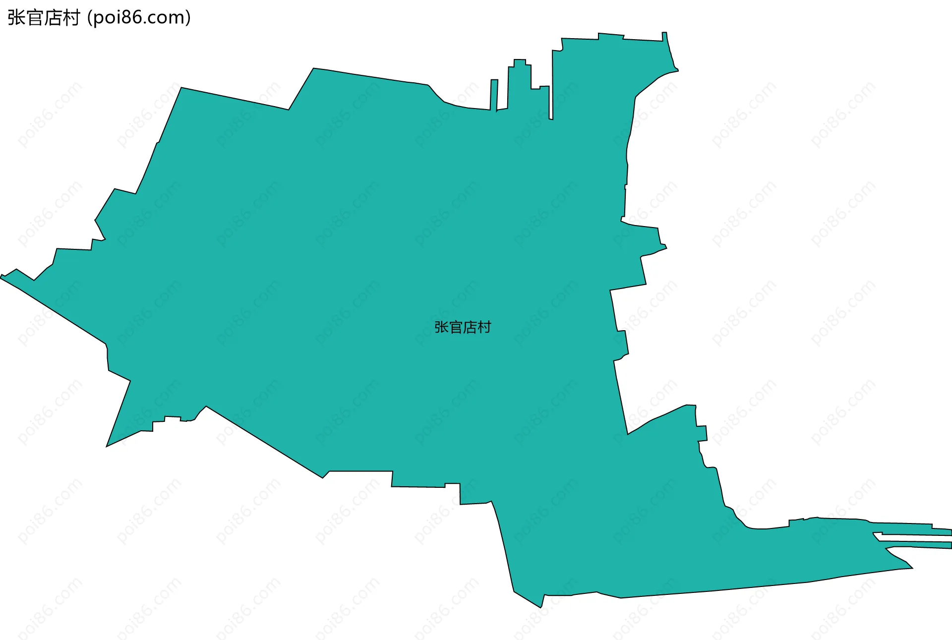 张官店村边界地图
