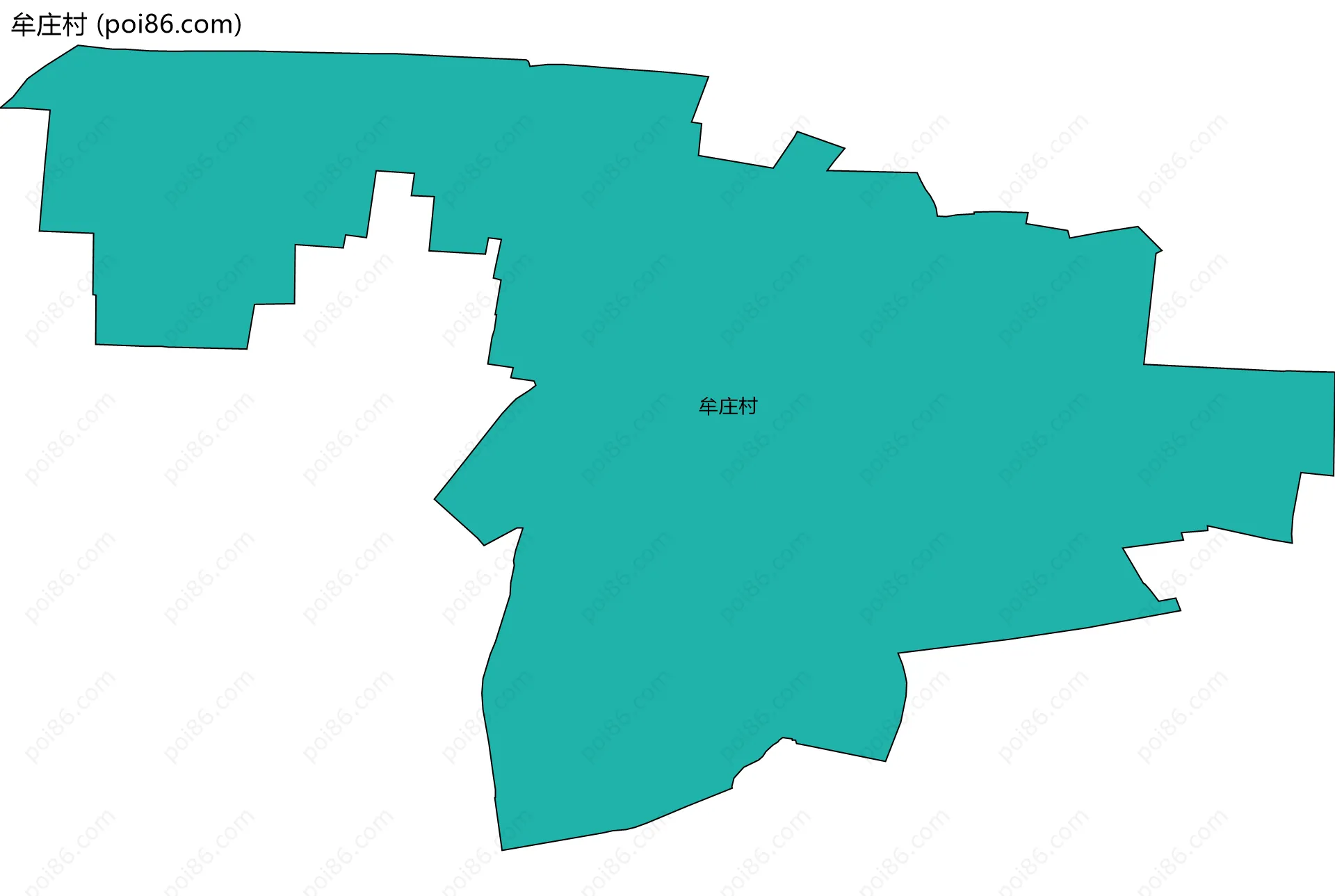 牟庄村边界地图