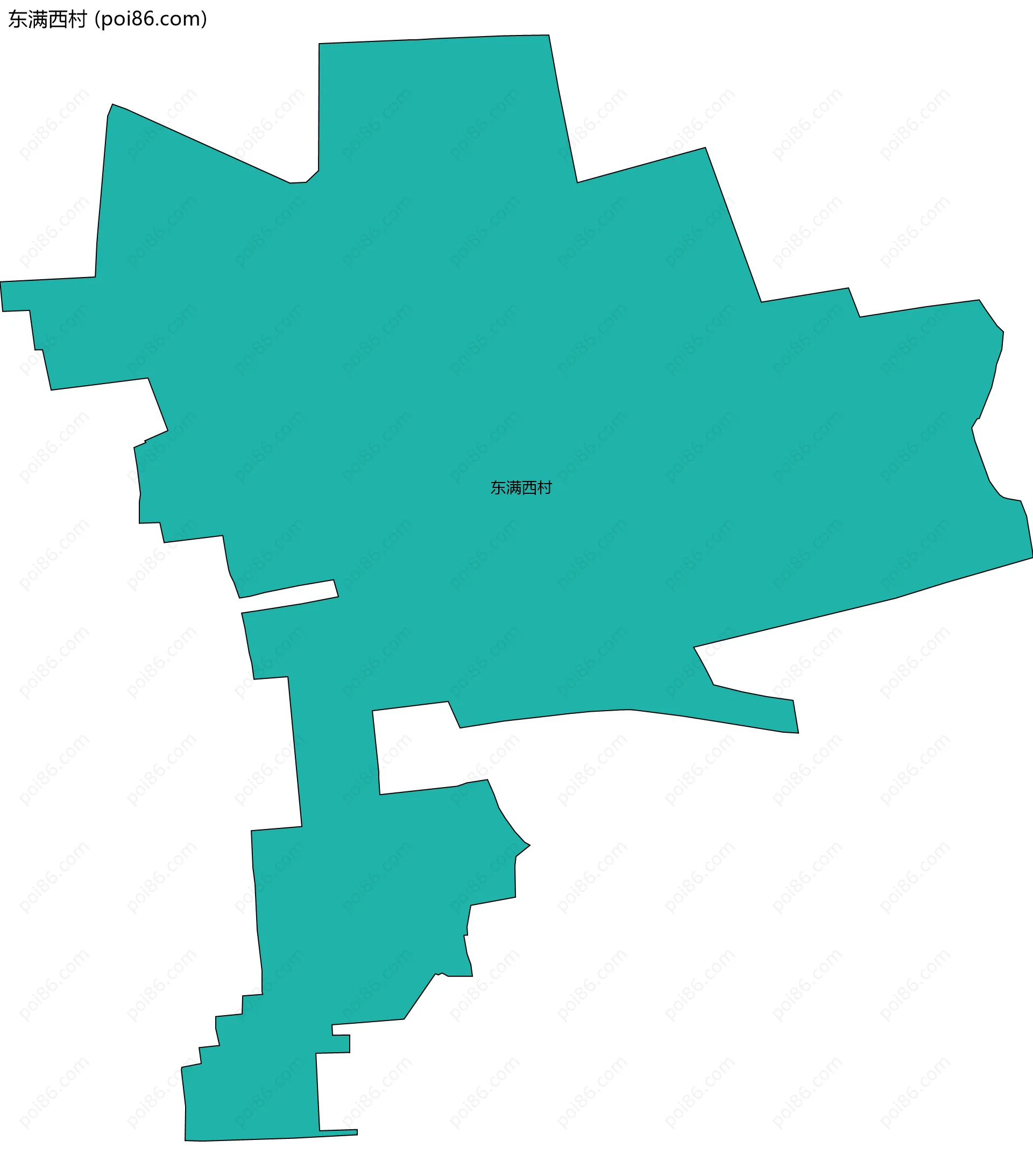 东满西村边界地图