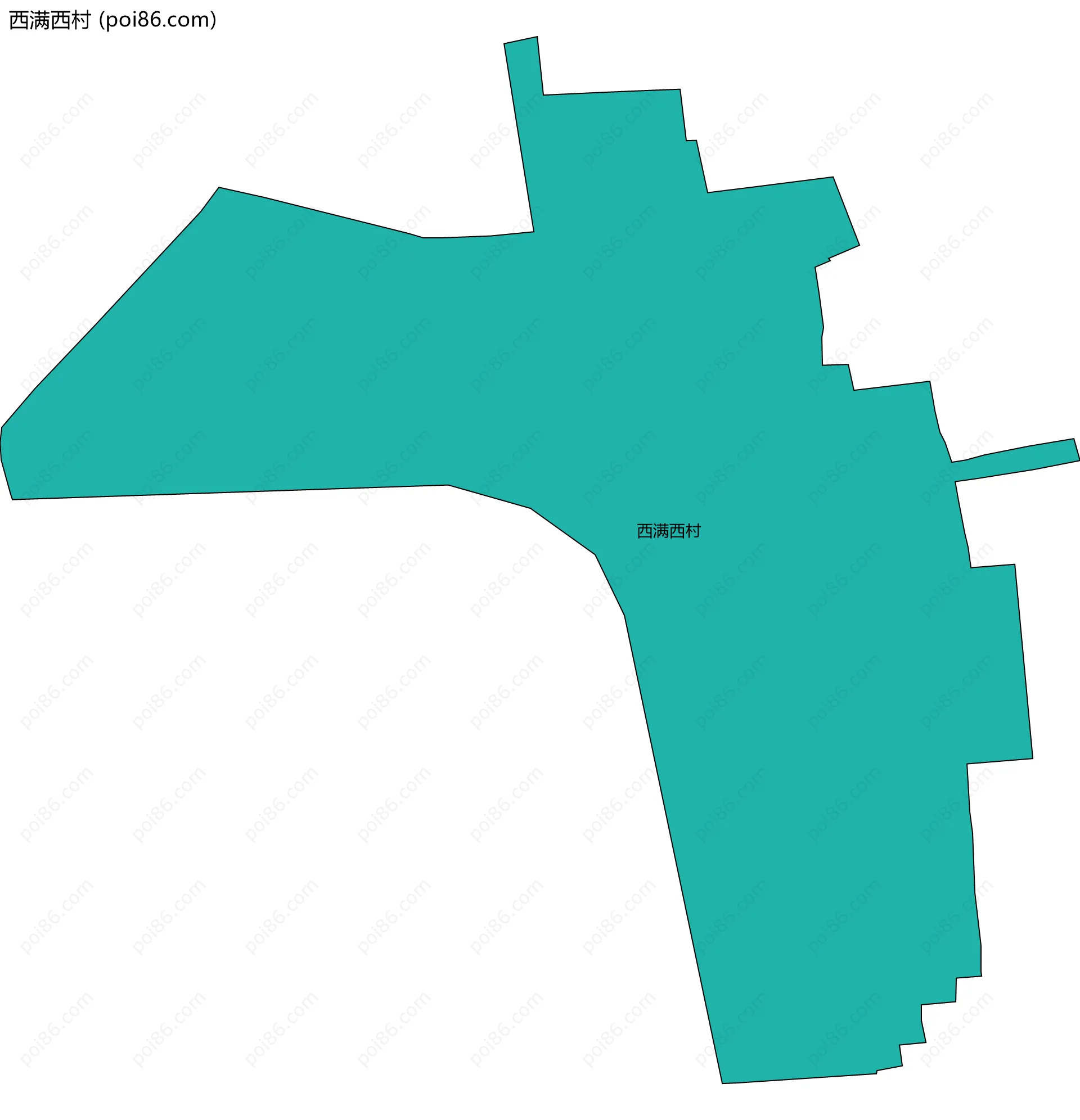 西满西村边界地图