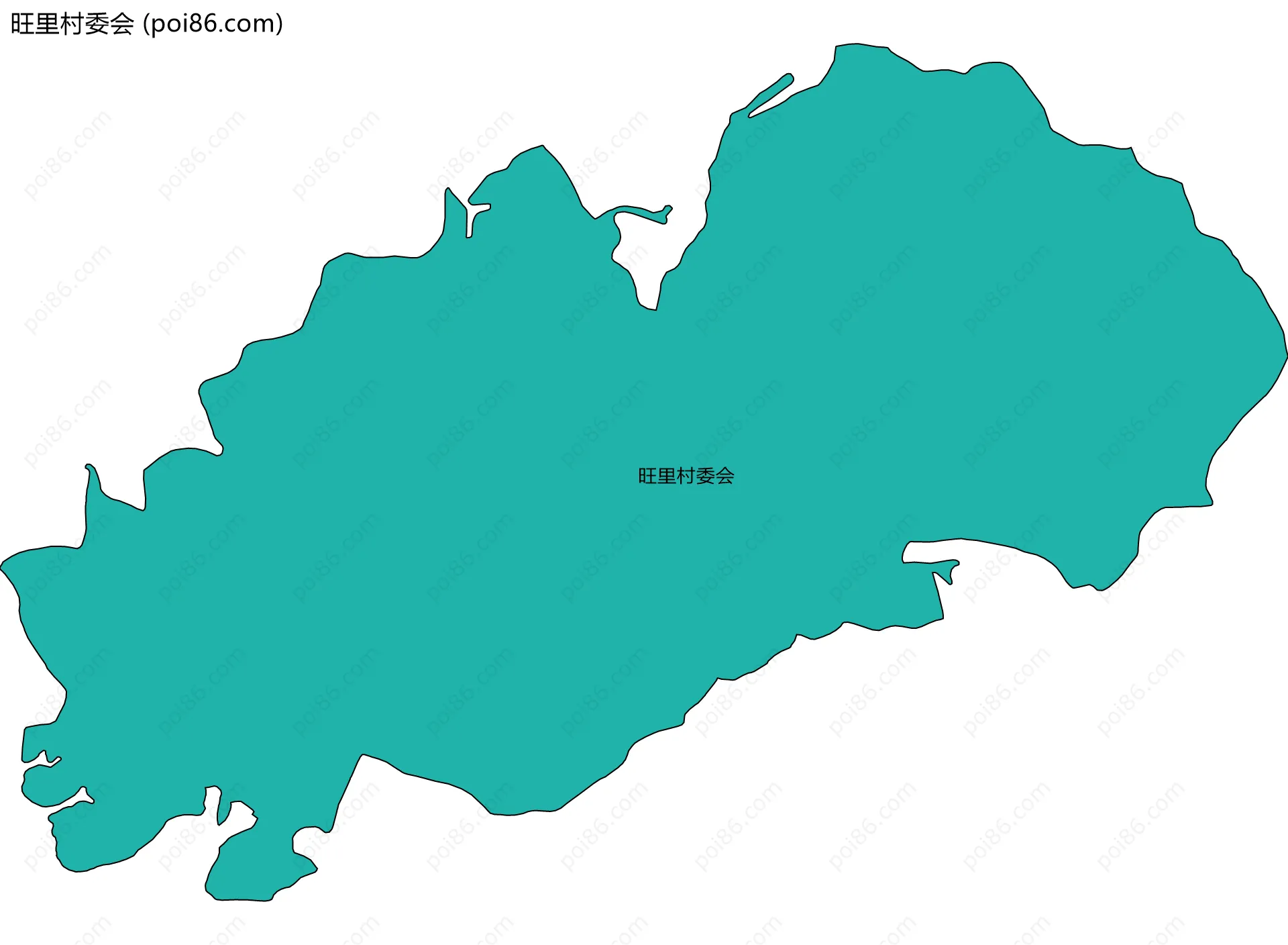 旺里村委会边界地图