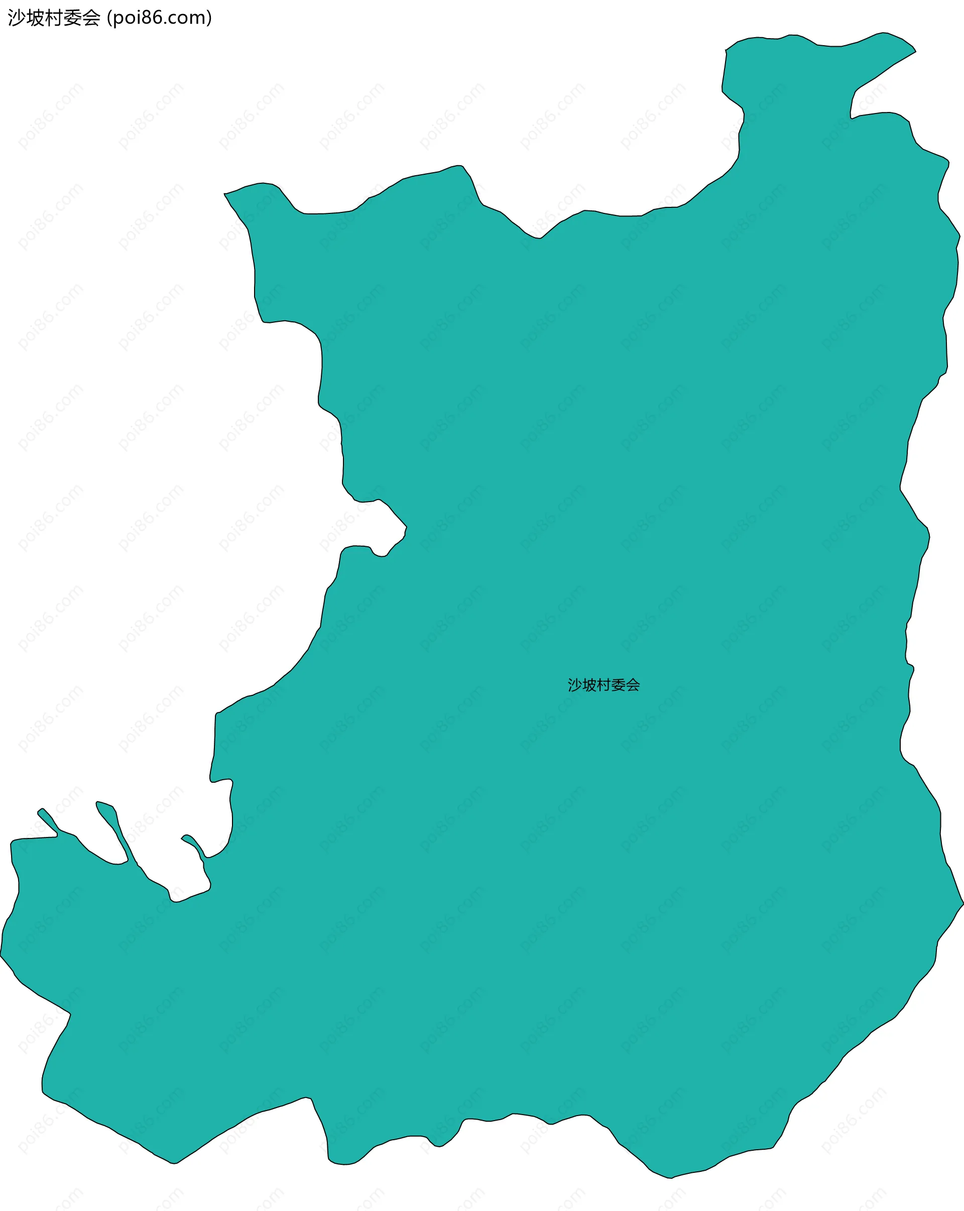 沙坡村委会边界地图