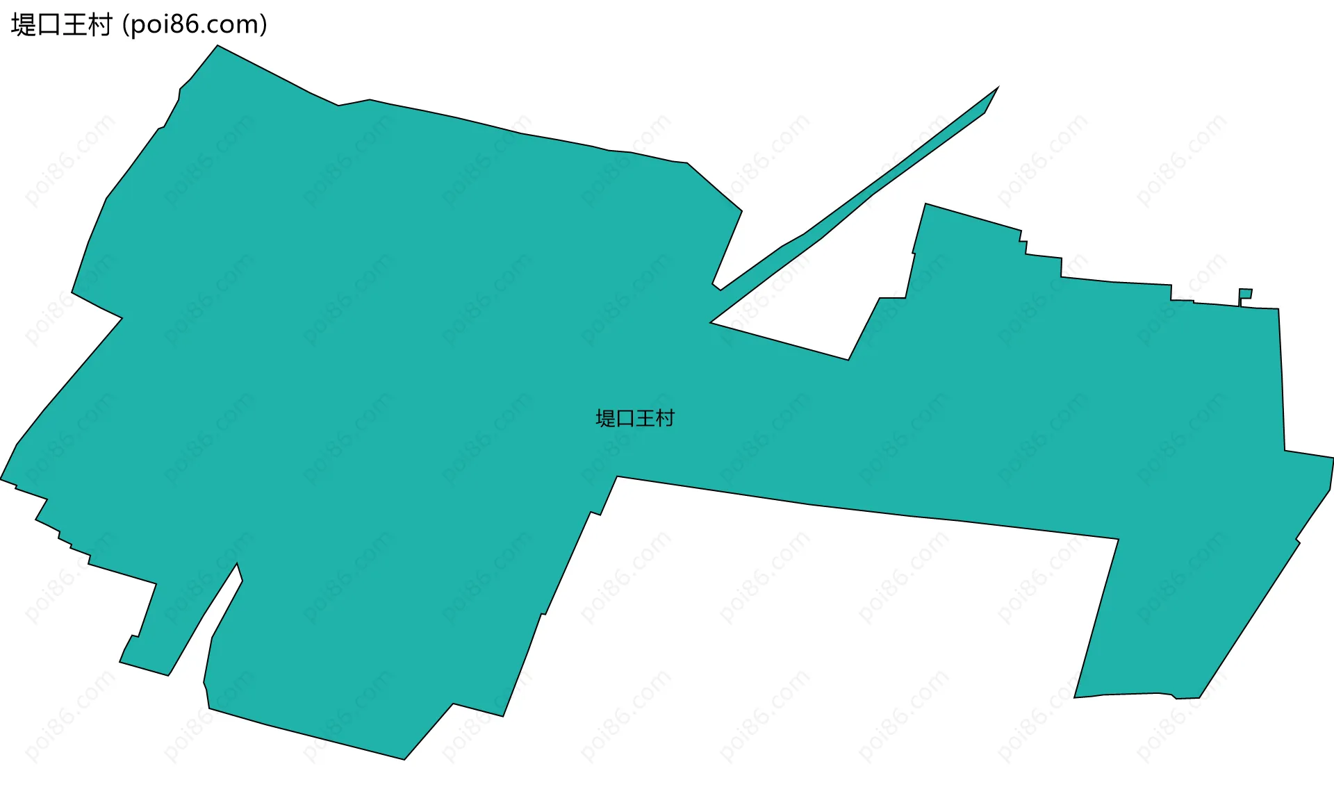 堤口王村边界地图