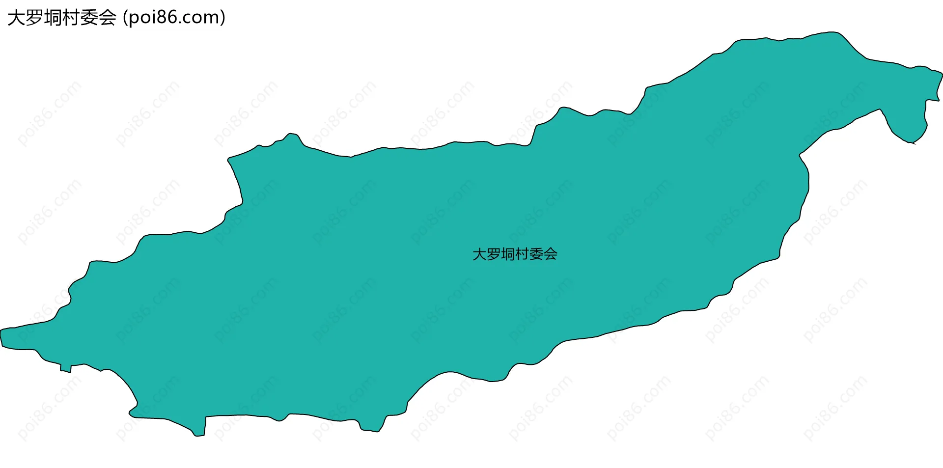 大罗垌村委会边界地图