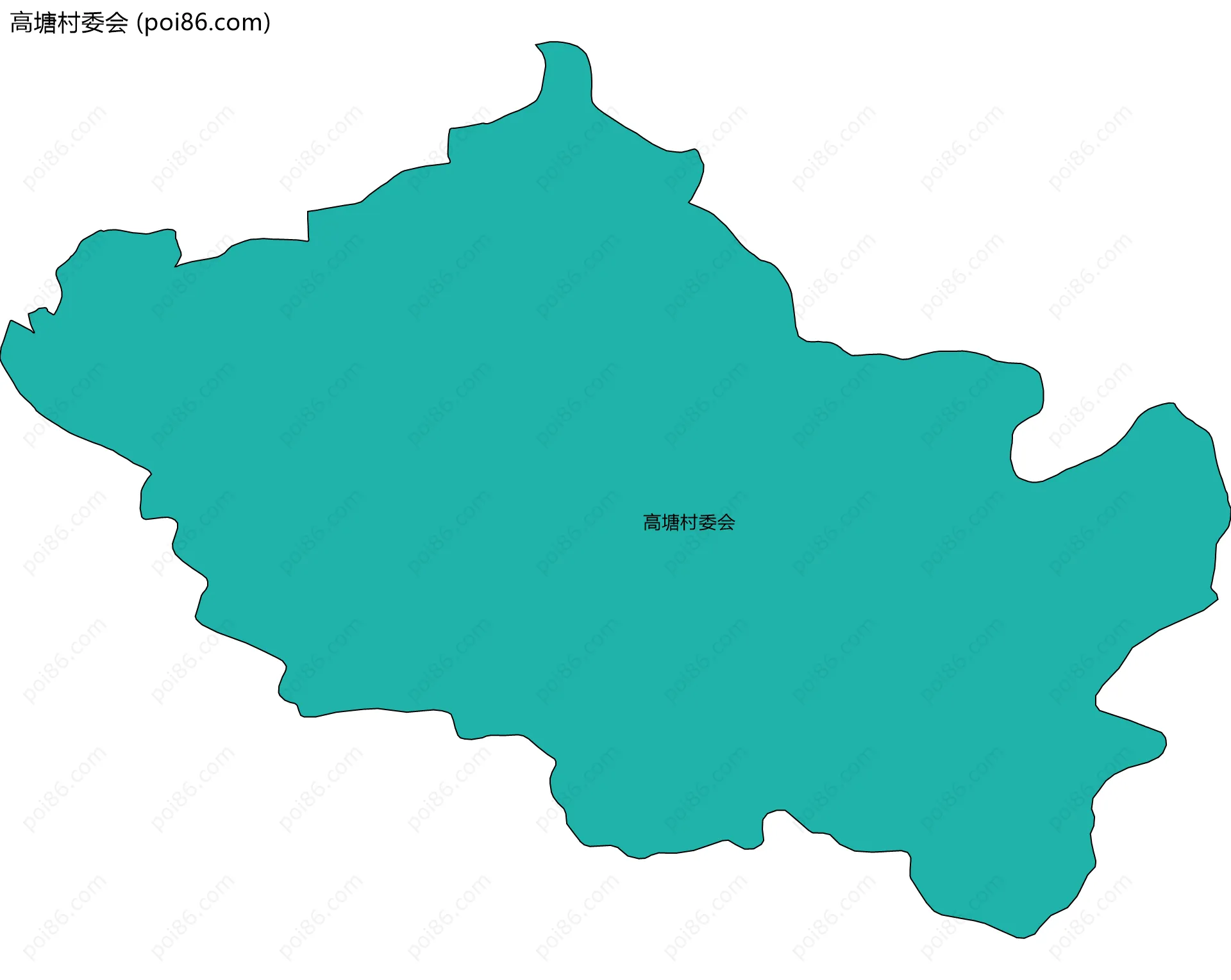 高塘村委会边界地图