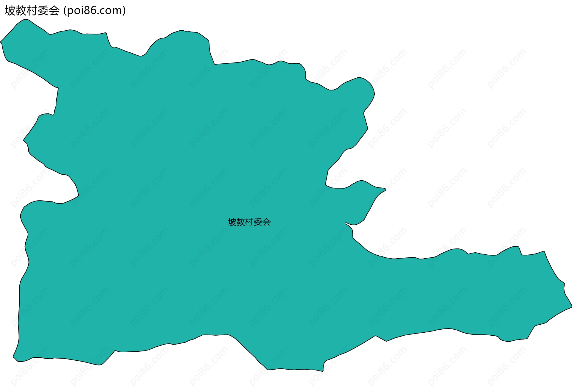 坡教村委会边界地图