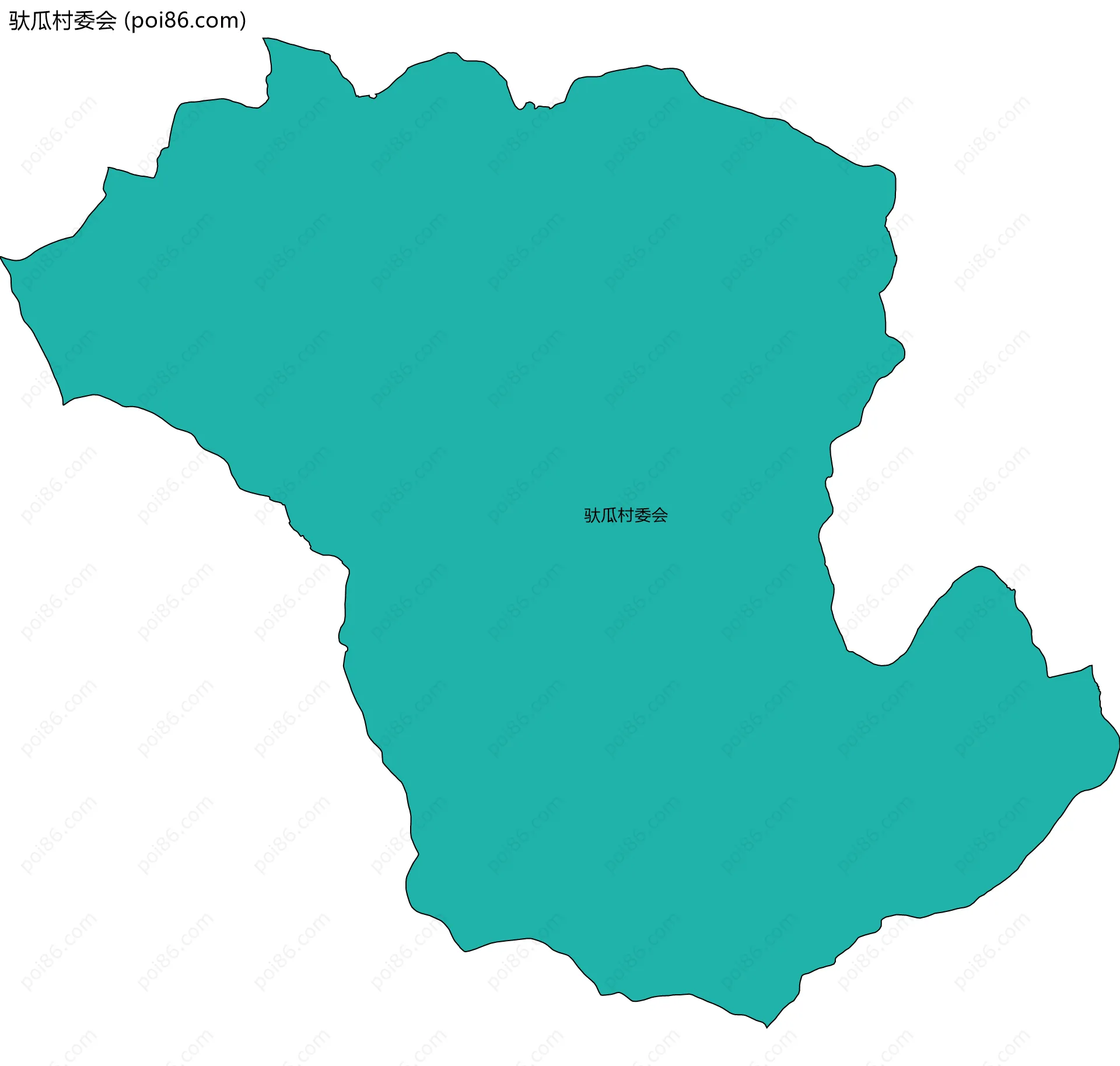 驮瓜村委会边界地图