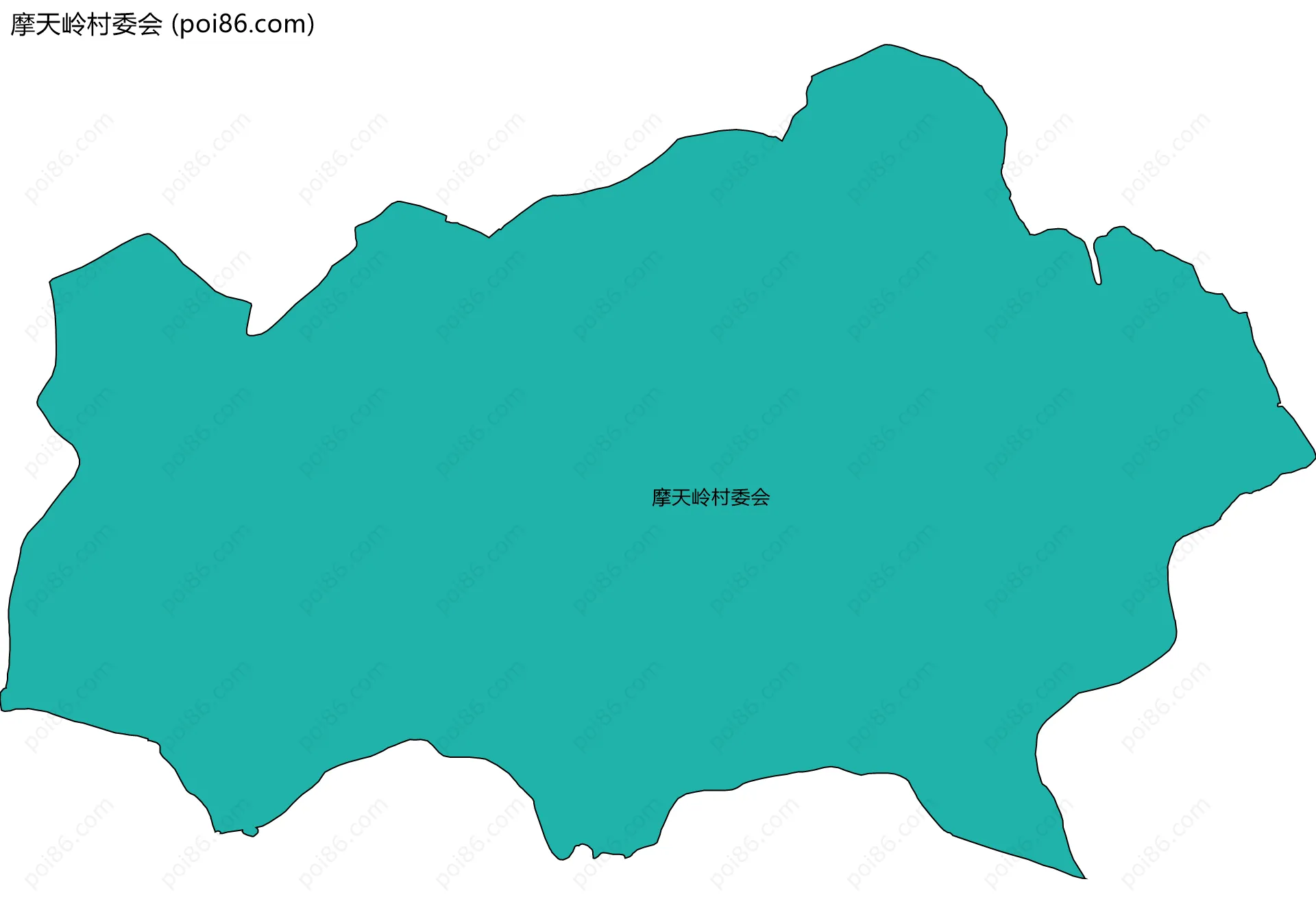 摩天岭村委会边界地图