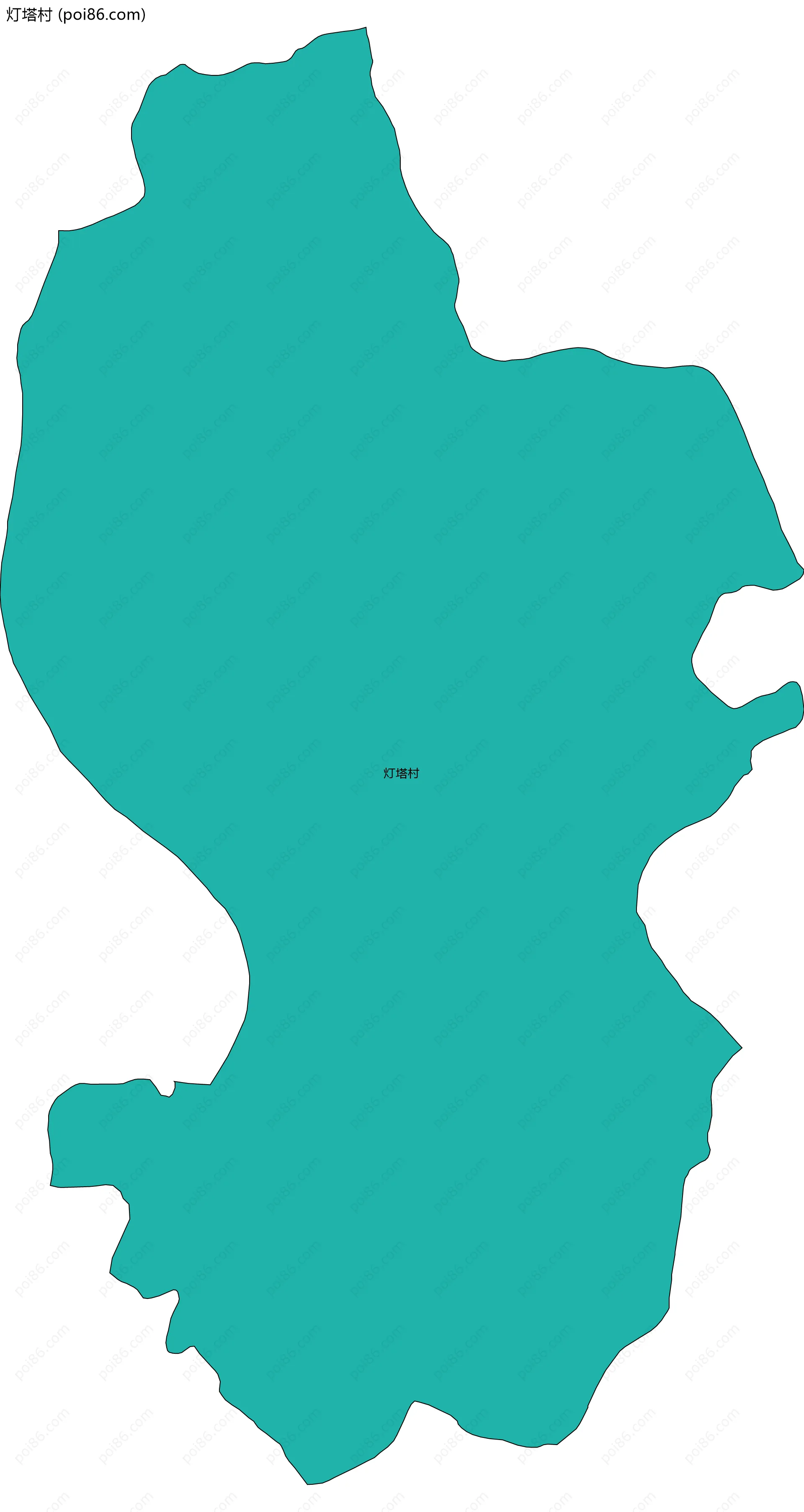 灯塔村边界地图