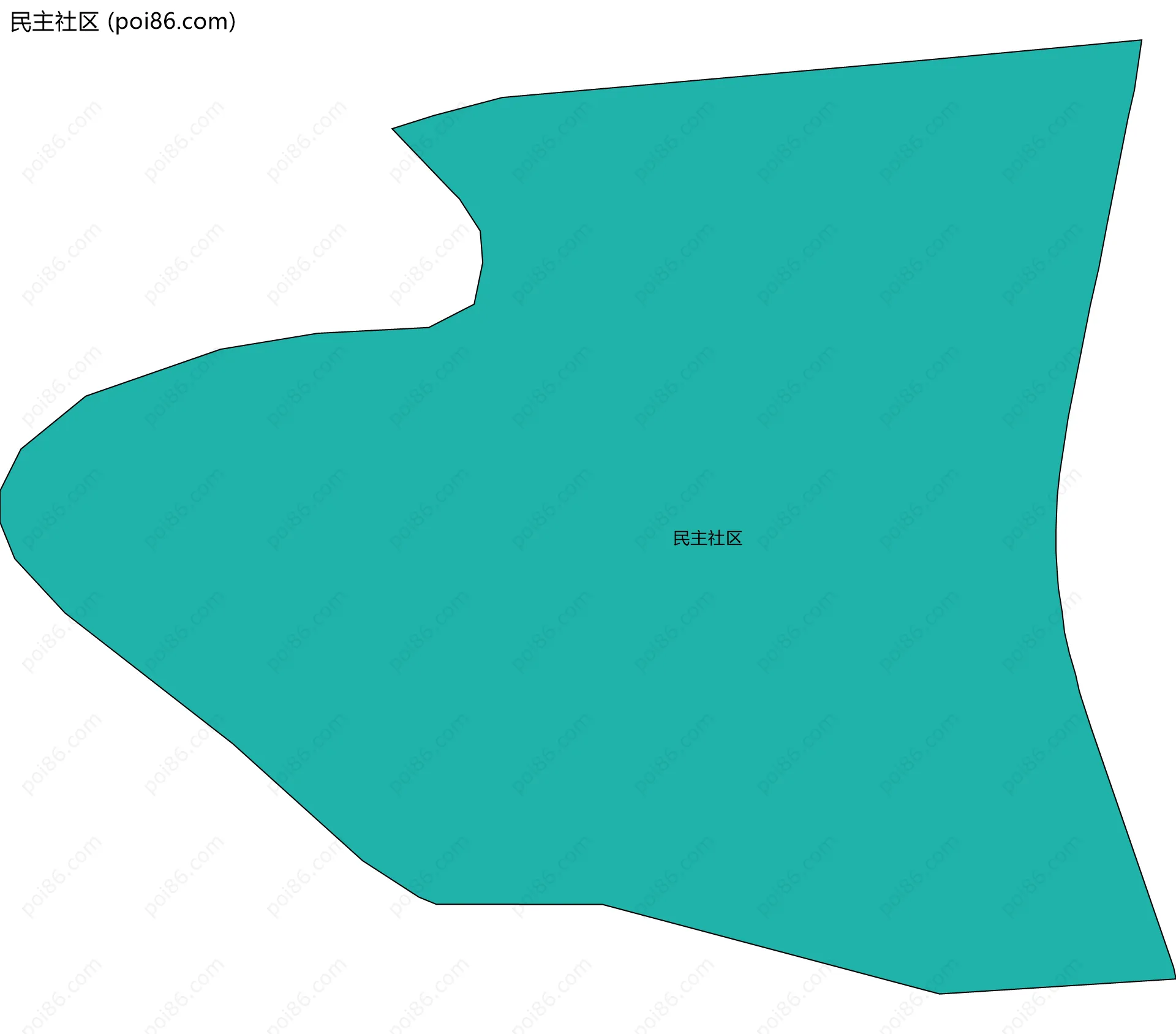 民主社区边界地图
