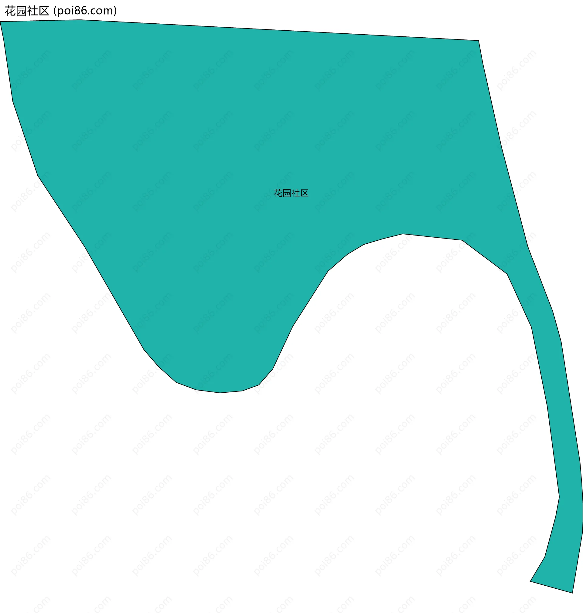 花园社区边界地图