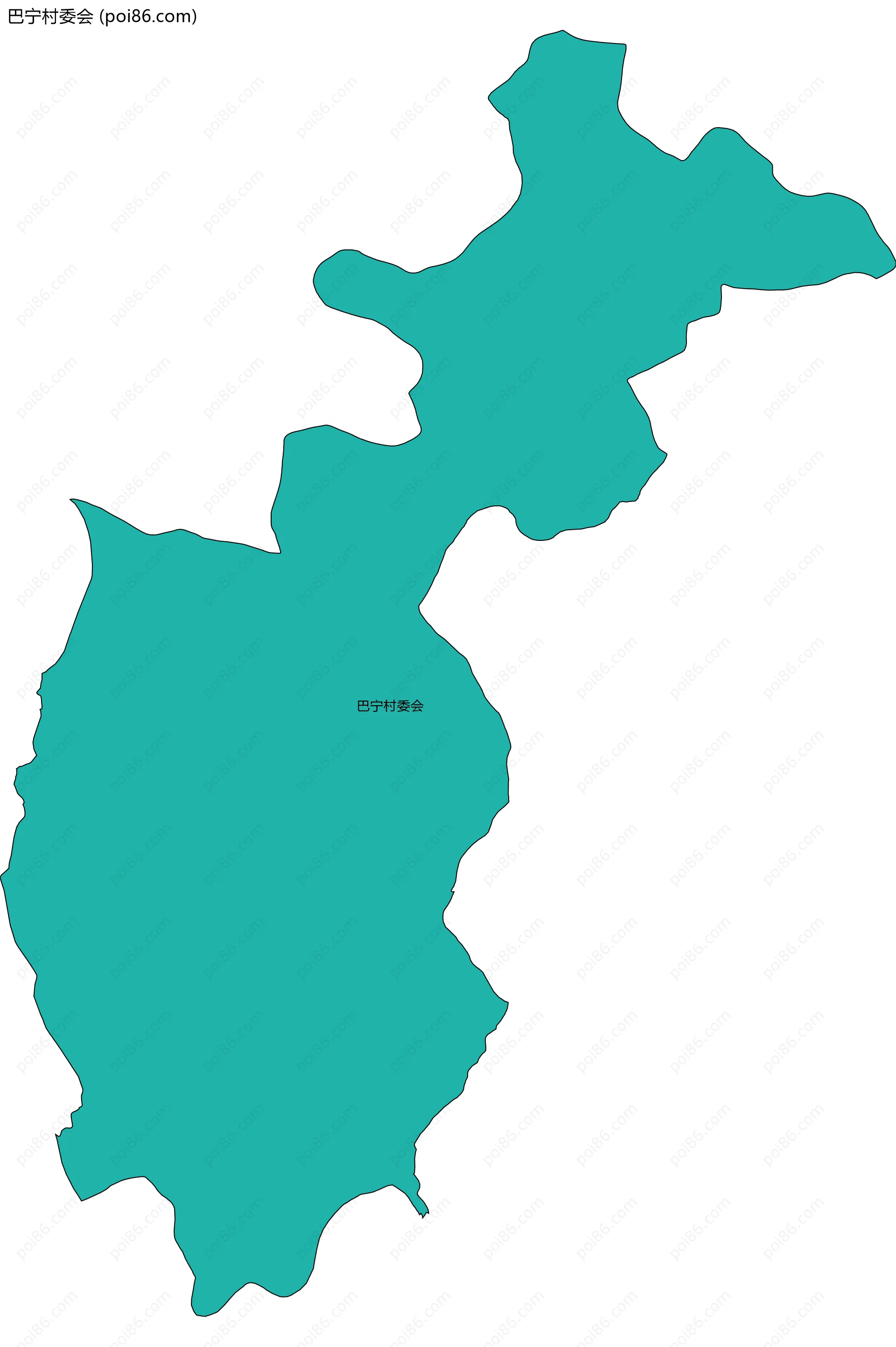 巴宁村委会边界地图