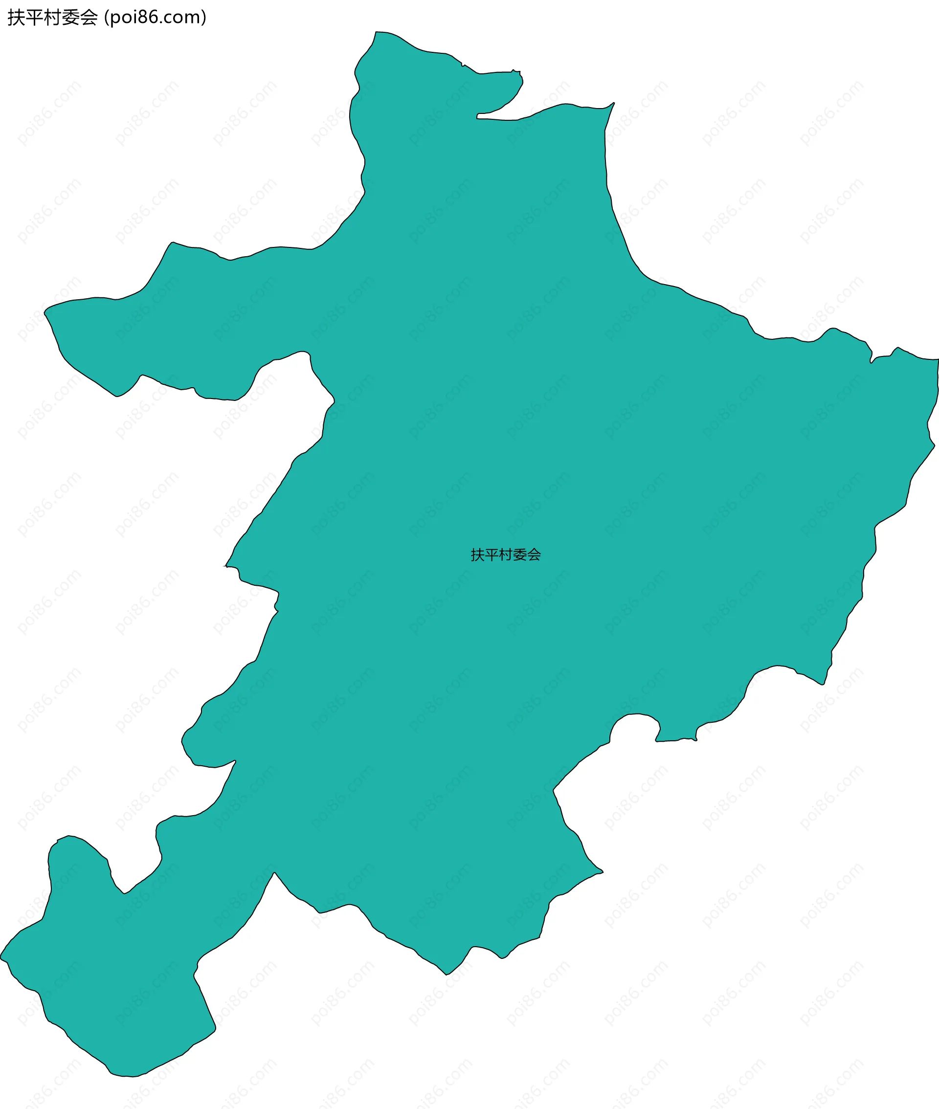 扶平村委会边界地图