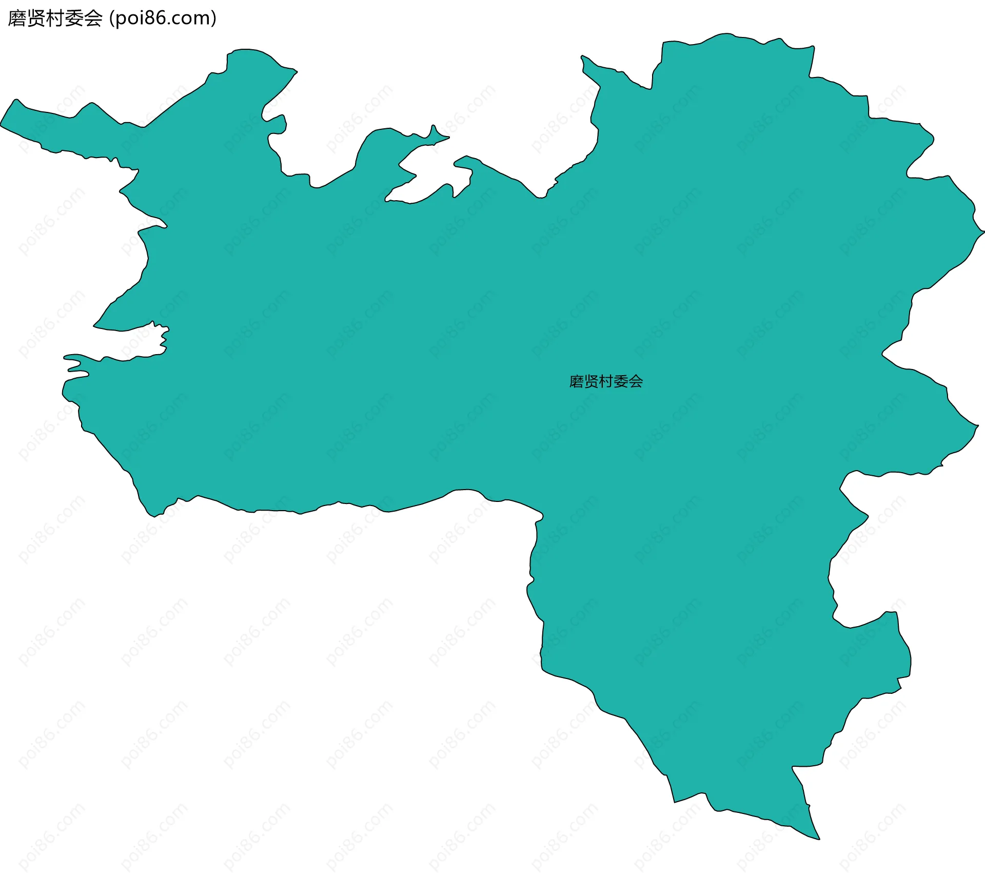 磨贤村委会边界地图