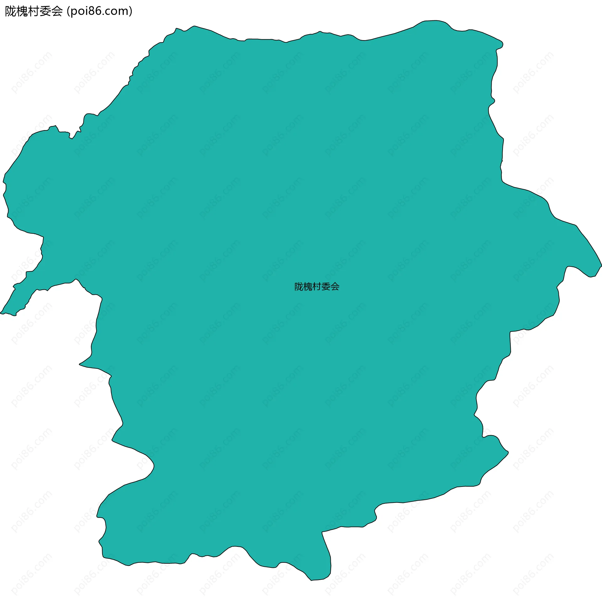 陇槐村委会边界地图