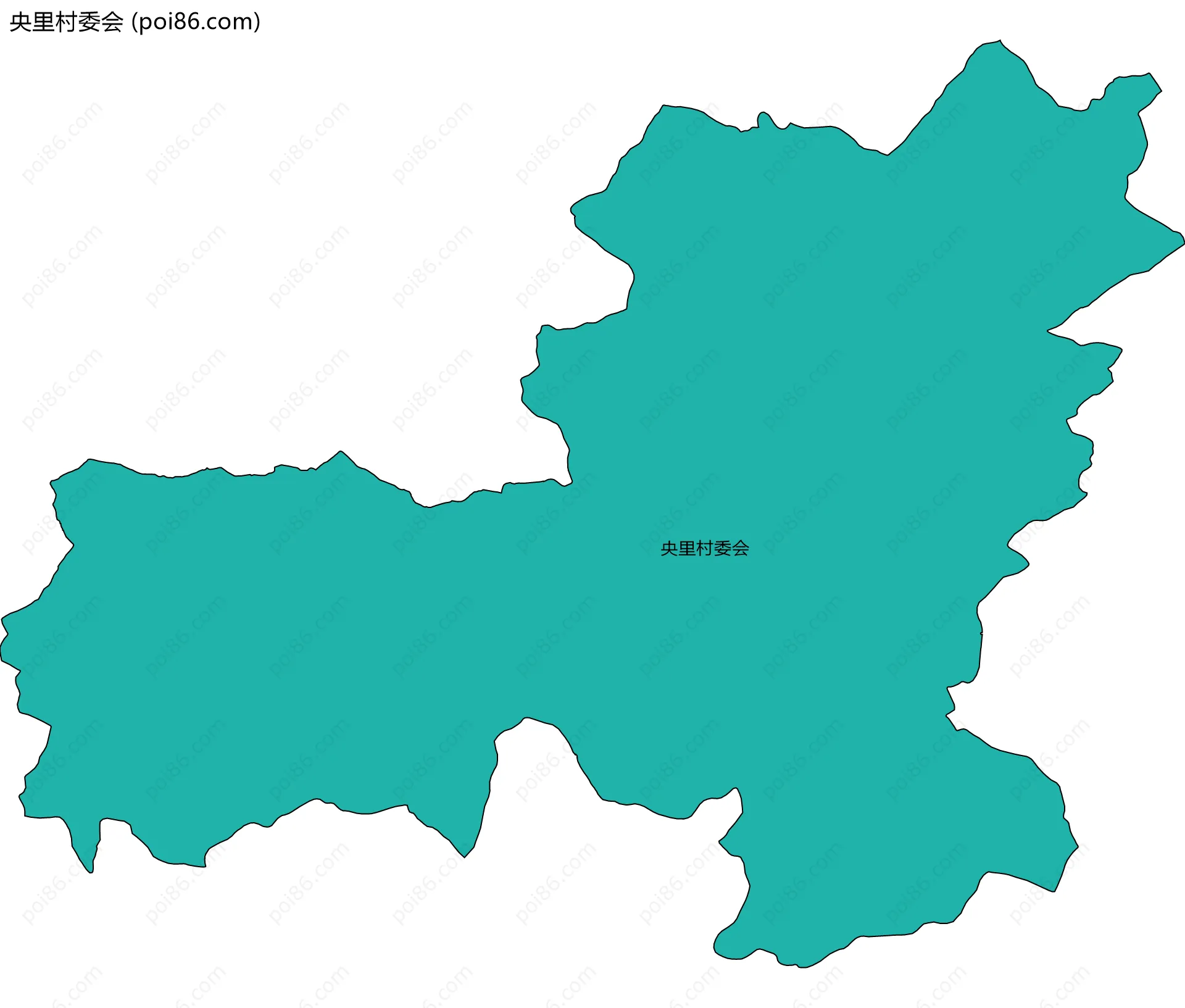 央里村委会边界地图