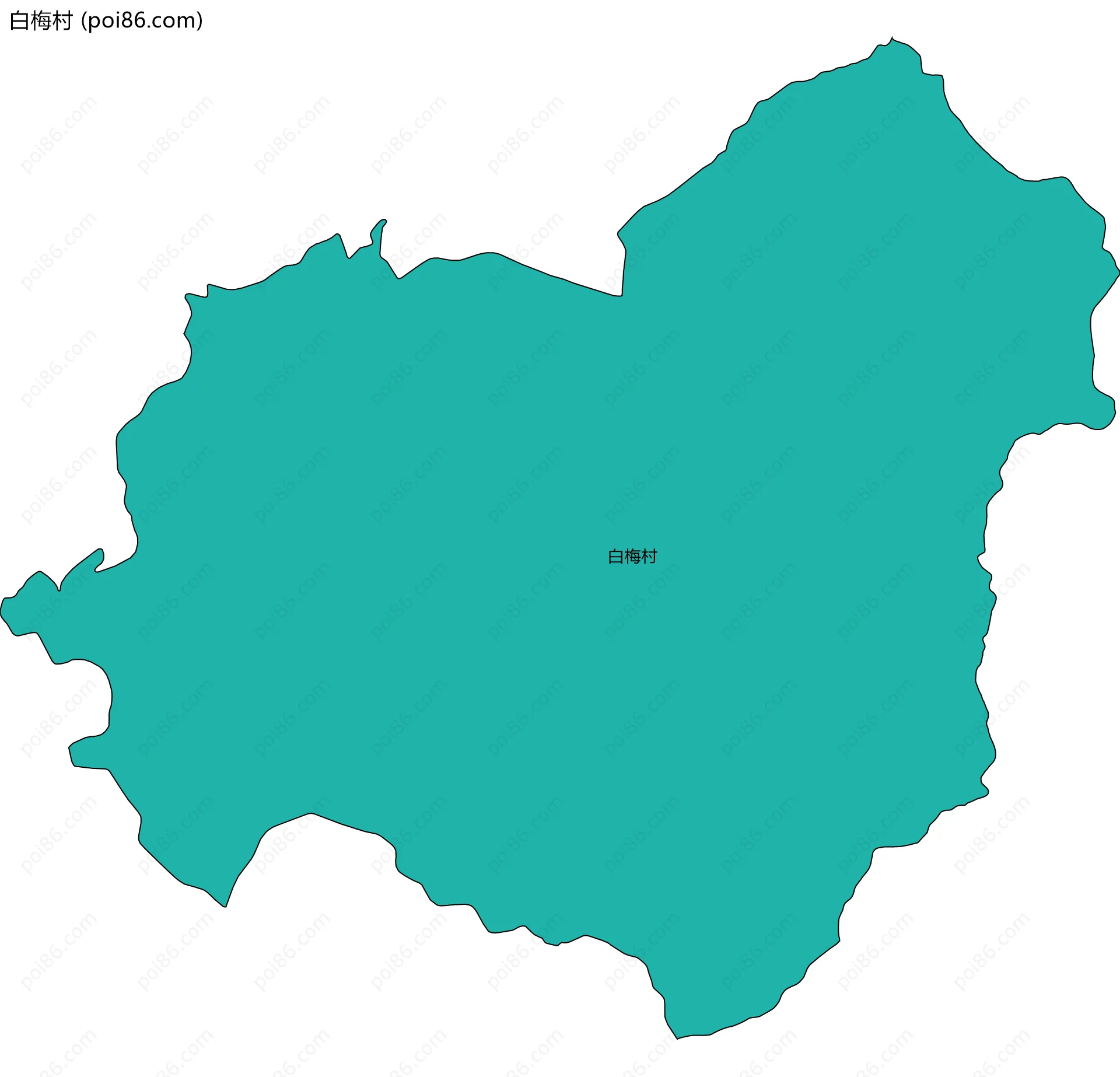 白梅村边界地图
