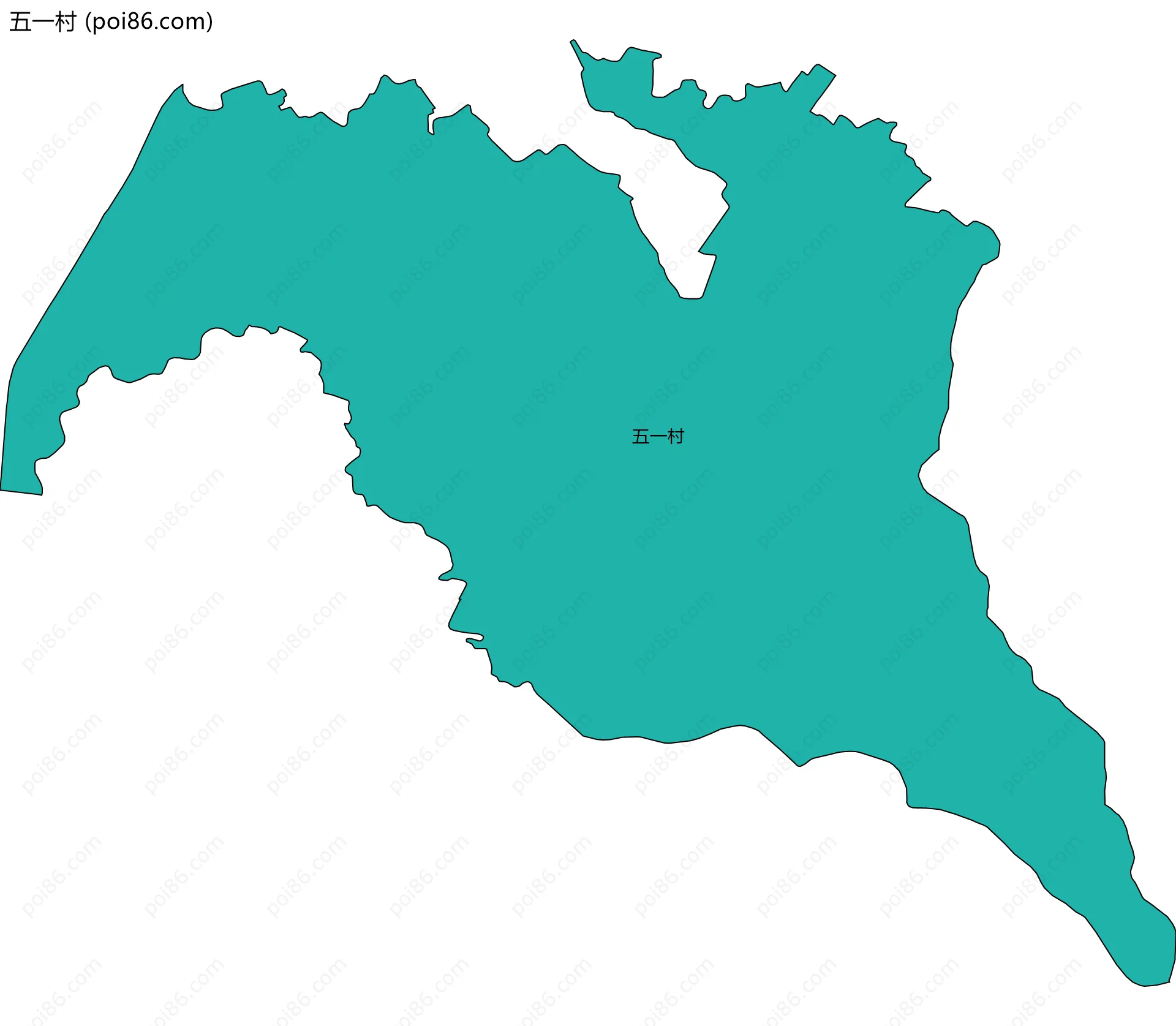 五一村边界地图