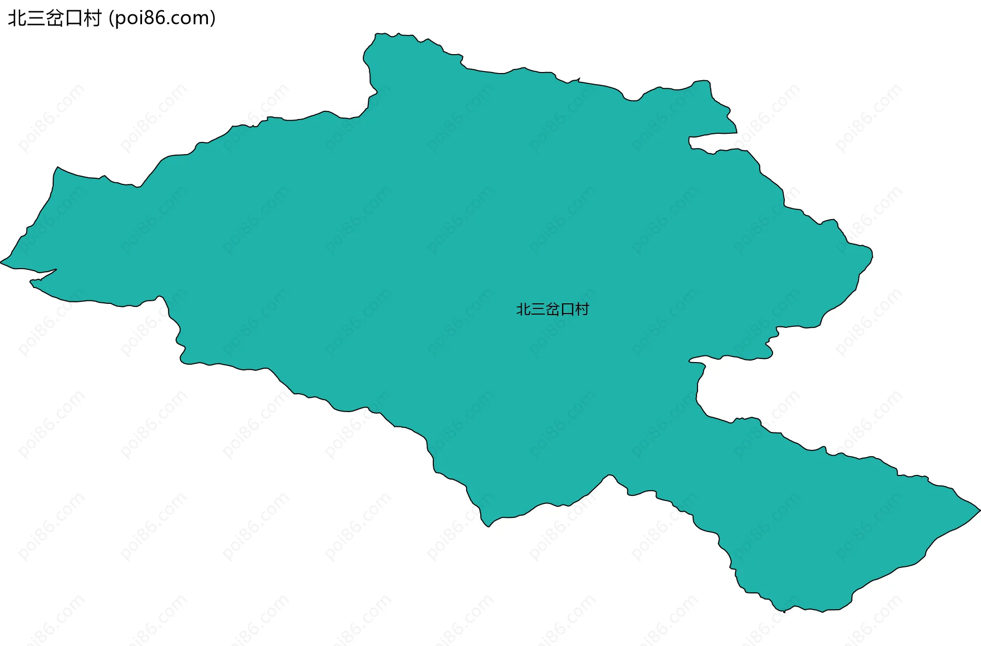 北三岔口村边界地图